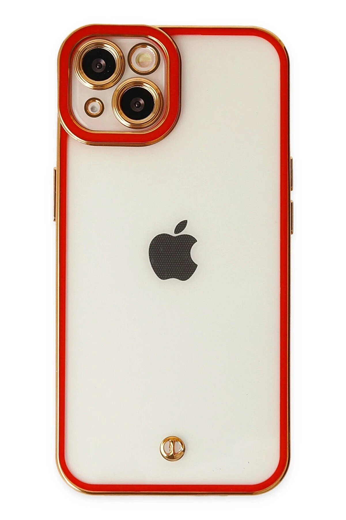 İphone 14 Plus Kılıf Li̇va Lens Si̇li̇kon - Kırmızı - Dropx6444-5641