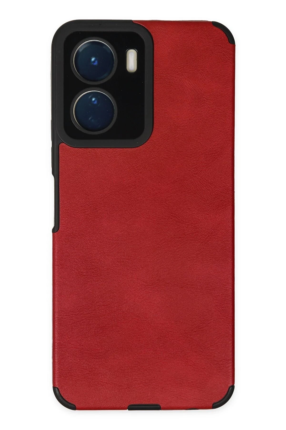 CepteToptan Vivo Y16 Kılıf Loop Deri Silikon - Kırmızı - DROPX6526-1756