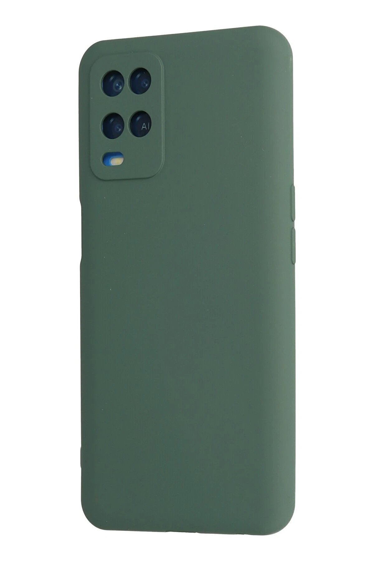 Oppo A54 4G Kılıf Nano İçi̇ Kadi̇fe Si̇li̇kon - Koyu Yeşi̇l - Dropx1385-7416