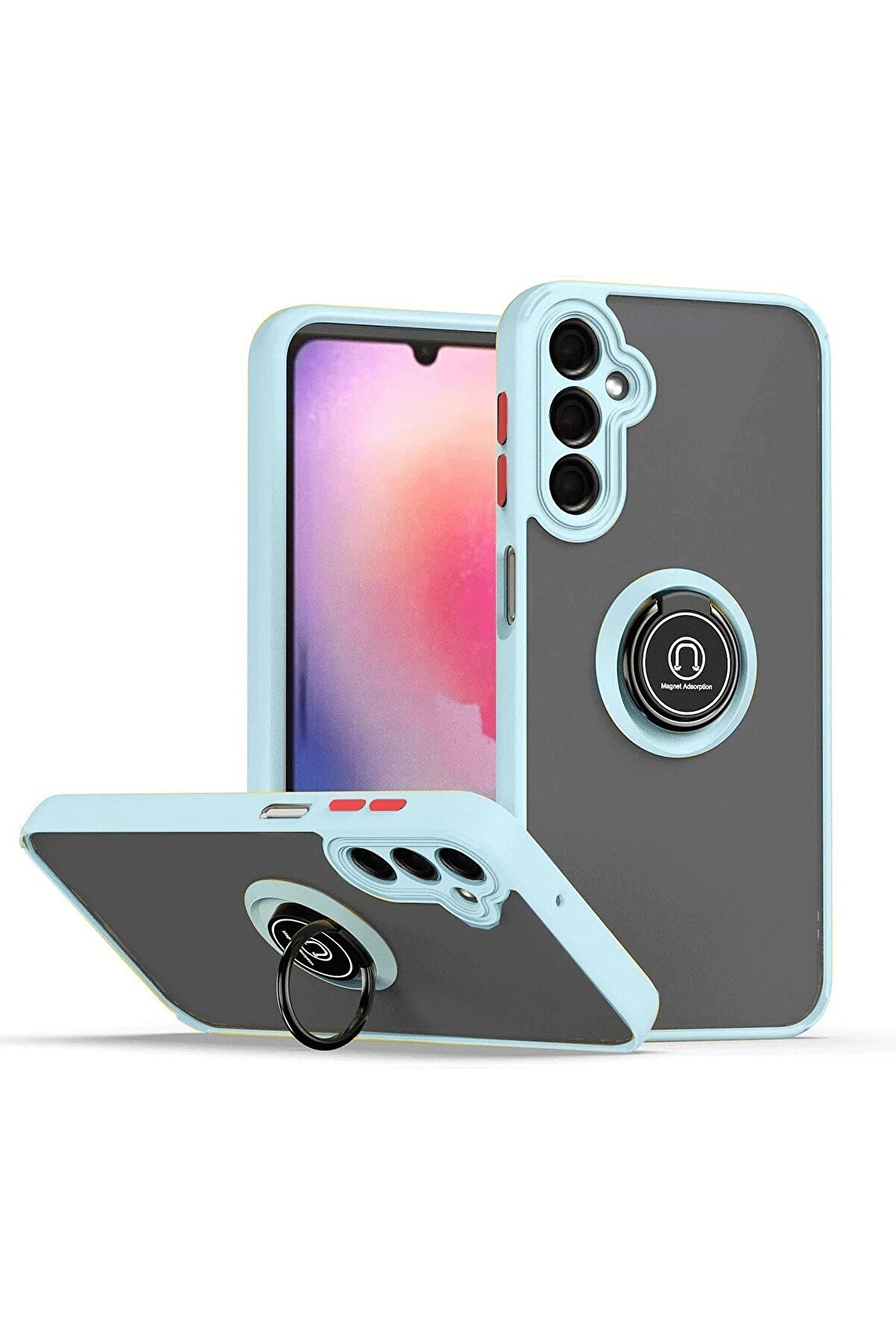 CepteToptan Samsung Galaxy A05S Kılıf Montreal Y&uuml;z&uuml;kl&uuml; Silikon Kapak - Buz Mavi - DROPX9935-4660