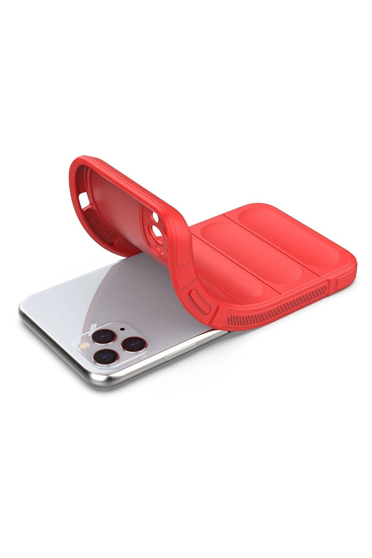 İphone 11 Pro Max Kılıf Opti̇mum Si̇li̇kon - Kırmızı - Dropx5480-1102