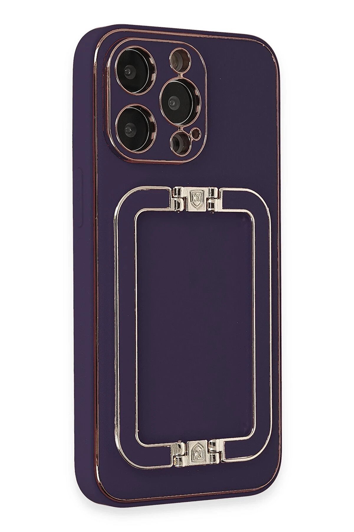 İphone 14 Pro Kılıf Coco Eli̇t Kapak - Deri̇n Mor - Dropx1166-1227