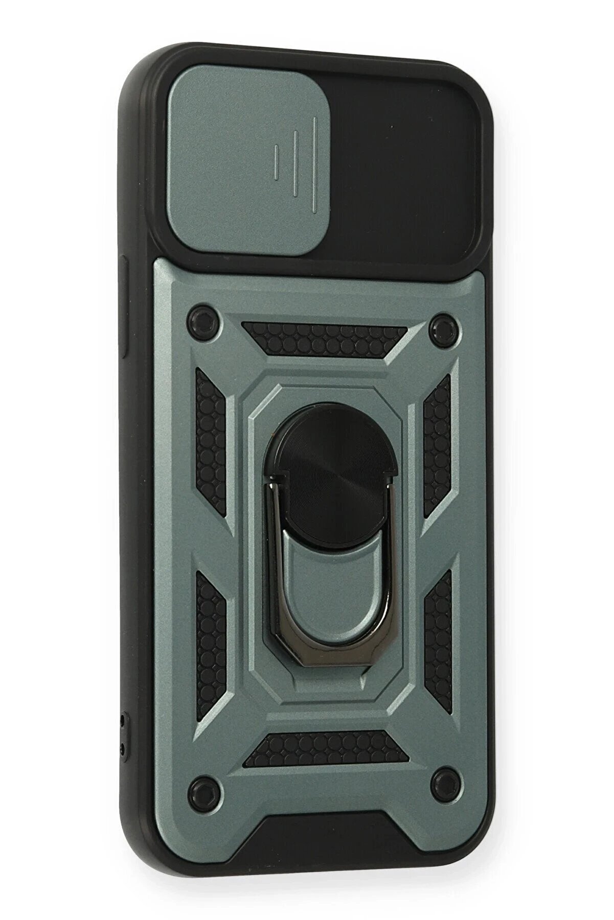 İphone 12 Pro Kılıf Pars Lens Yüzüklü Si̇li̇kon - Yeşi̇l - Dropx6107-3343