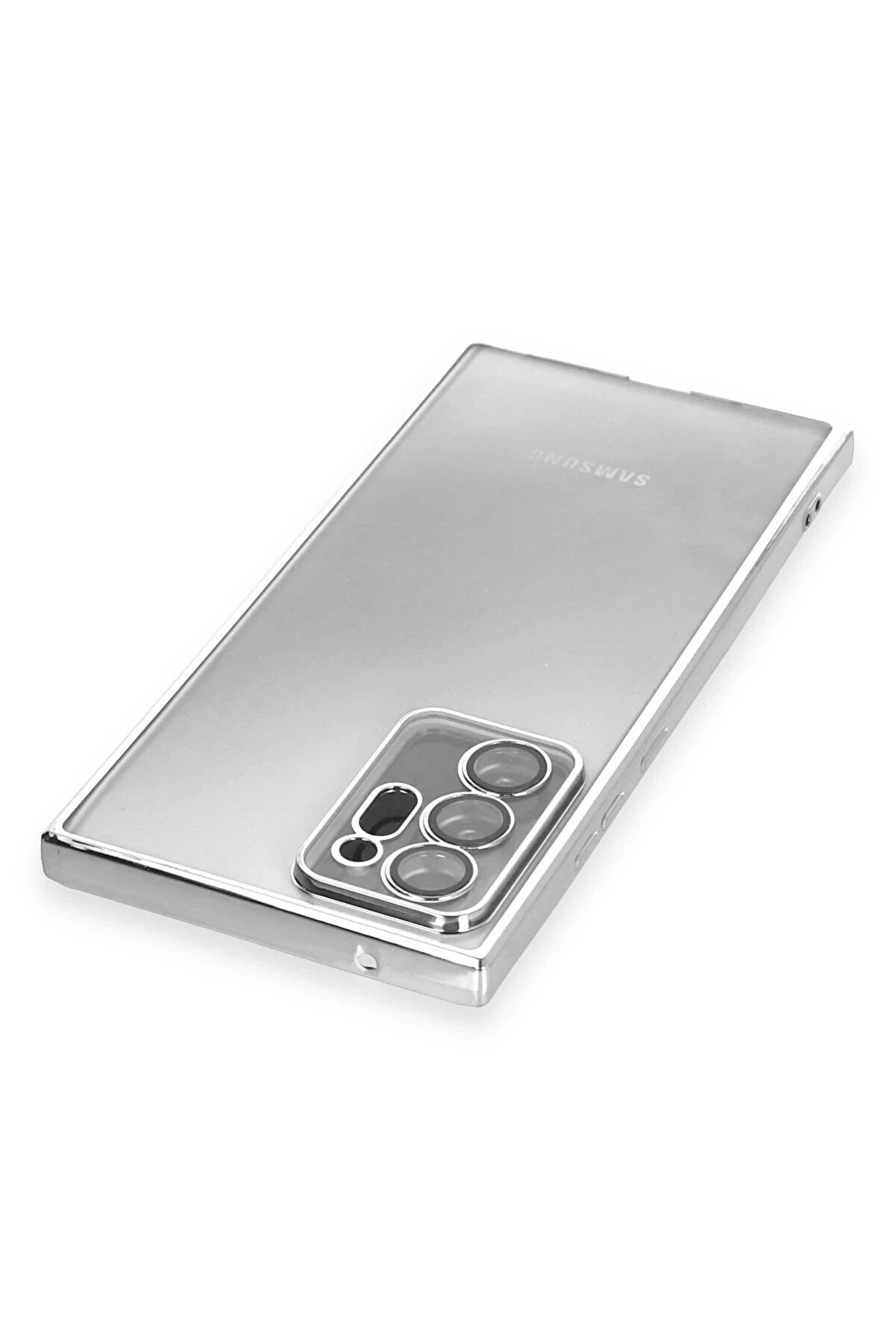 Samsung Galaxy Note 20 Ultra Kılıf Lensli̇ Si̇li̇kon - G&uuml;m&uuml;ş - Dropx2062-7316