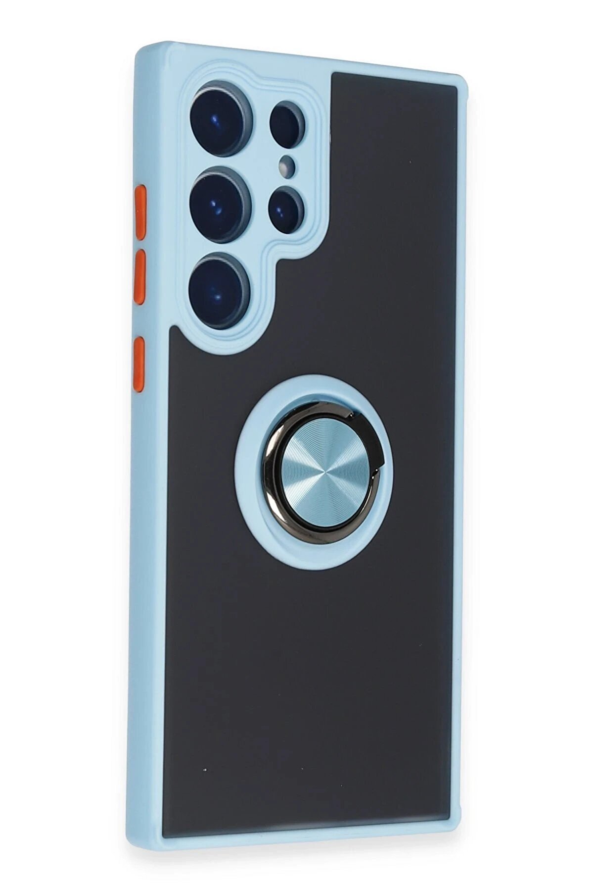 Samsung Galaxy S23 Ultra Kılıf Montreal Y&uuml;z&uuml;kl&uuml; Si̇li̇kon Kapak - Buz Mavi̇ - Dropx7626-3637