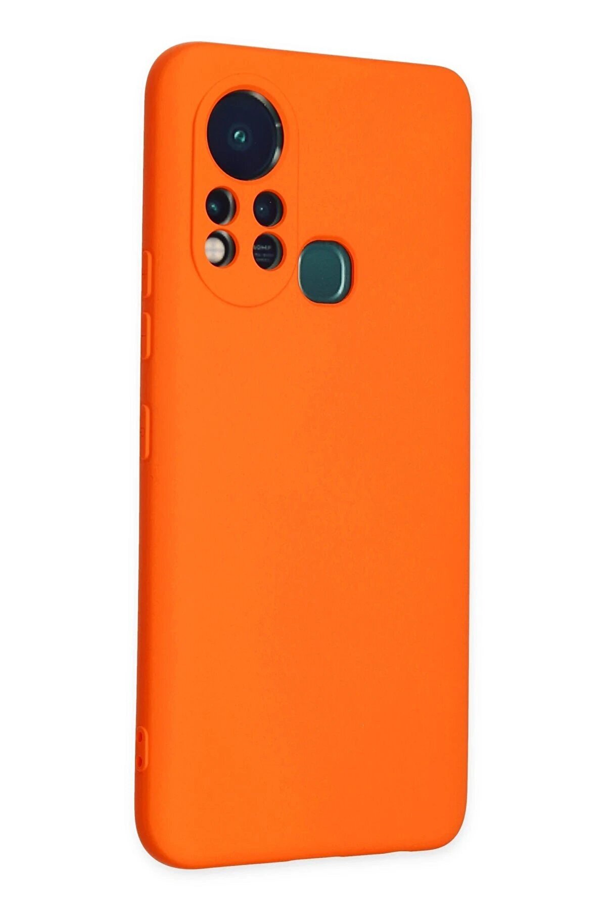 İnfi̇ni̇x Hot 11S Kılıf Nano İçi̇ Kadi̇fe Si̇li̇kon - Turuncu - Dropx6413-6274