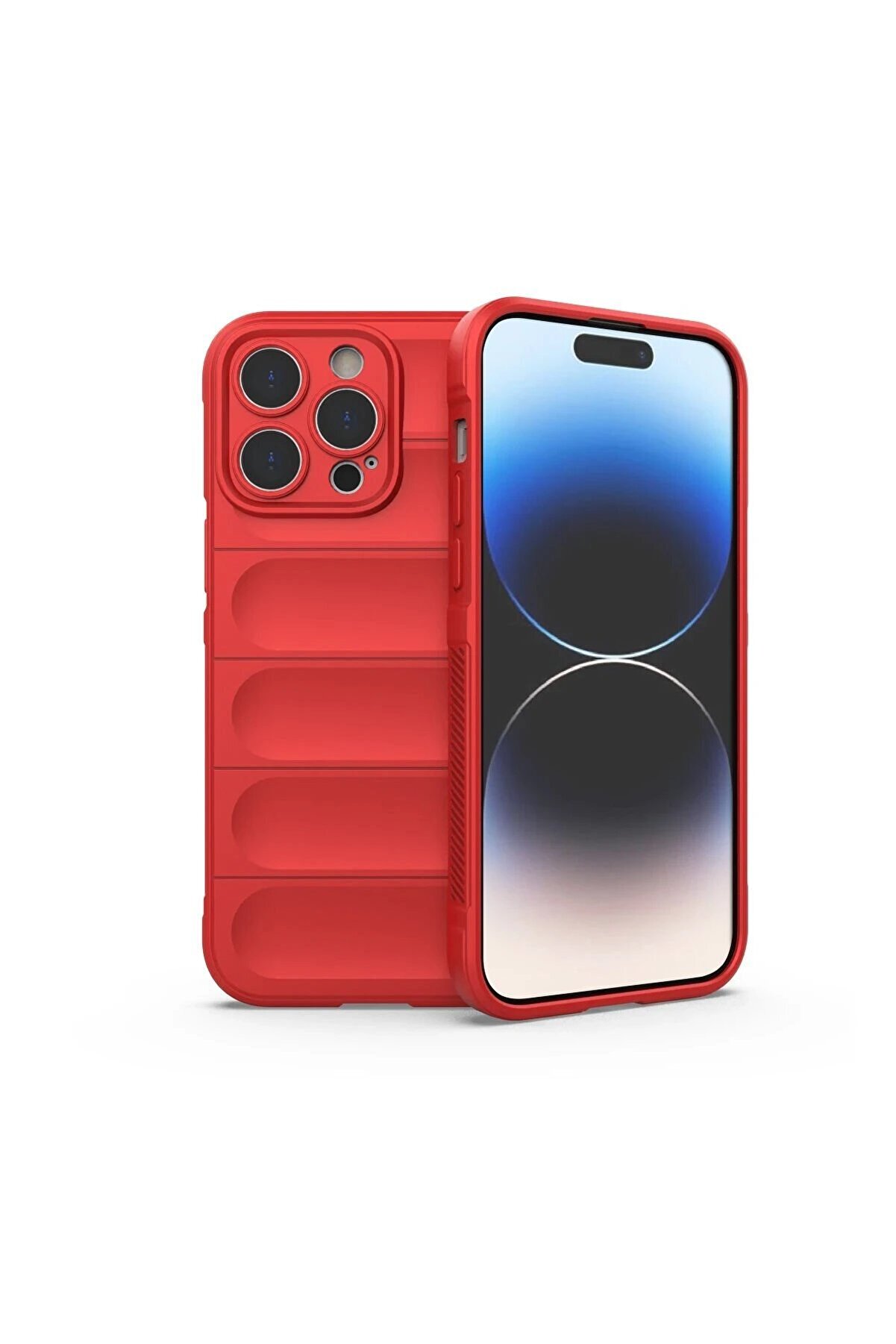 CepteToptan iPhone 14 Pro Max Kılıf Optimum Silikon - Kırmızı - DROPX5226-3191