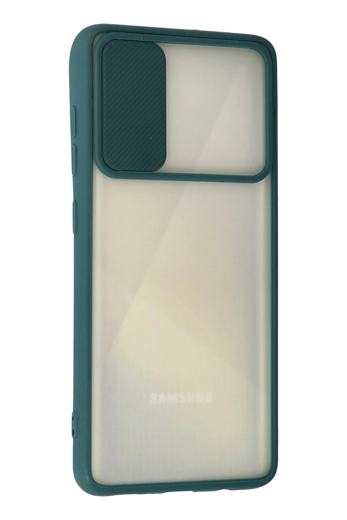 Samsung Galaxy A71 Kılıf Palm Buzlu Kamera Sürgülü Si̇li̇kon - Yeşi̇l - Dropx9871-5685