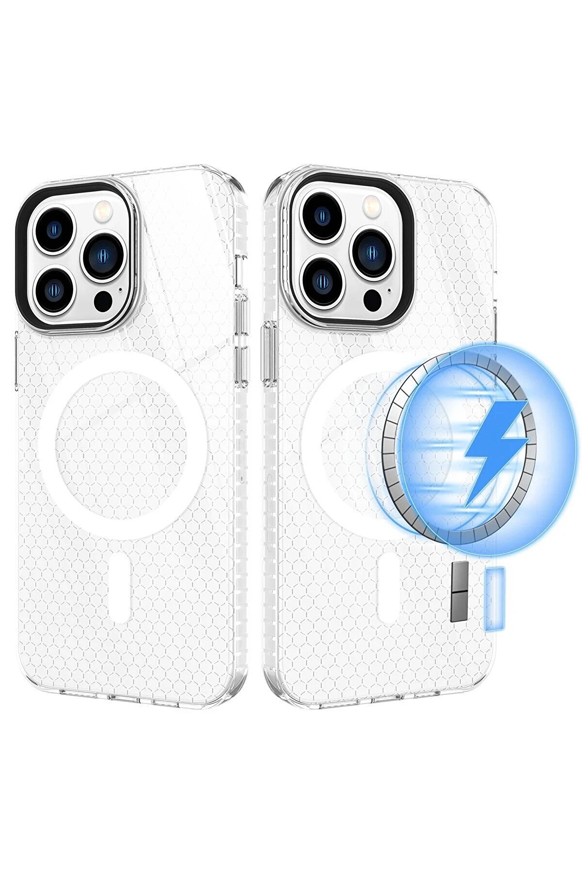 İphone 13 Pro Kılıf Beta Magneti̇csafe Si̇li̇kon - Şeffaf - Dropx2937-2375