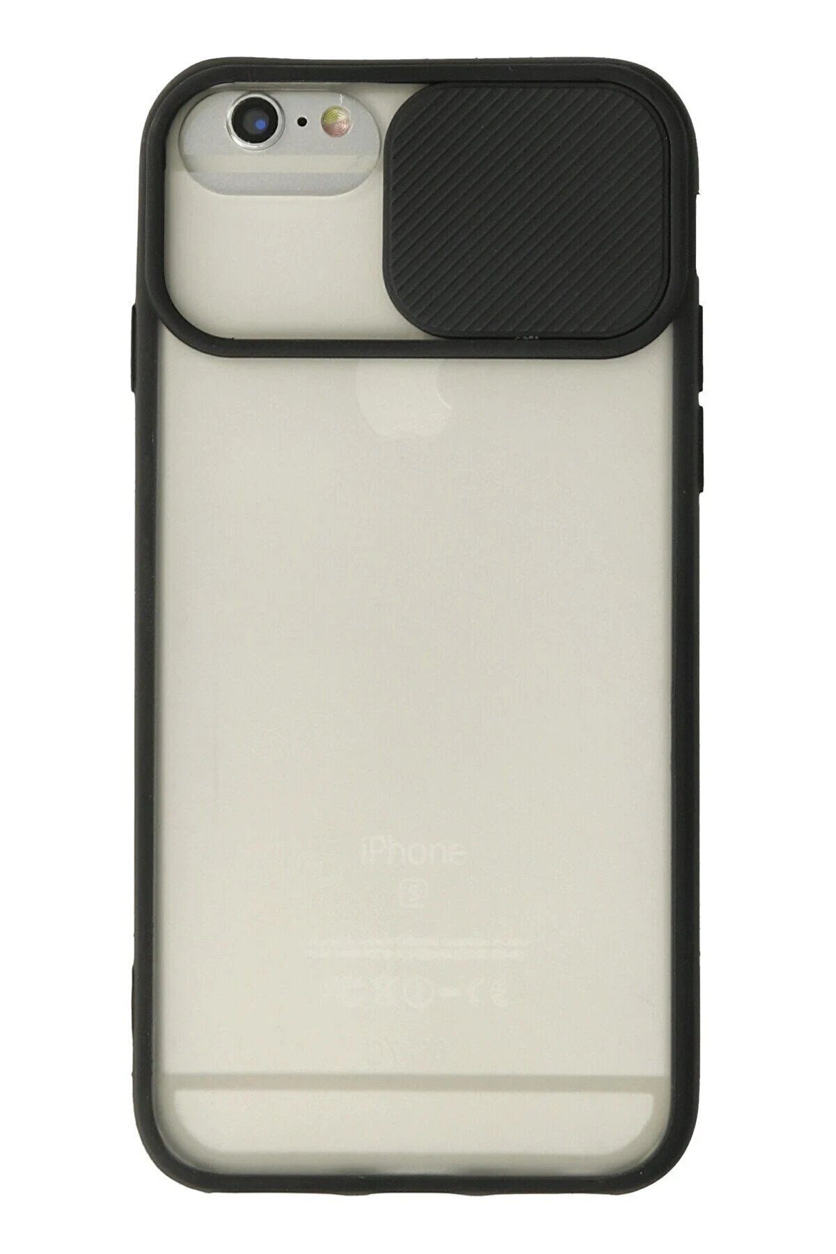 CepteToptan iPhone 6 Plus Kılıf Palm Buzlu Kamera S&uuml;rg&uuml;l&uuml; Silikon - Siyah - DROPX8507-3067