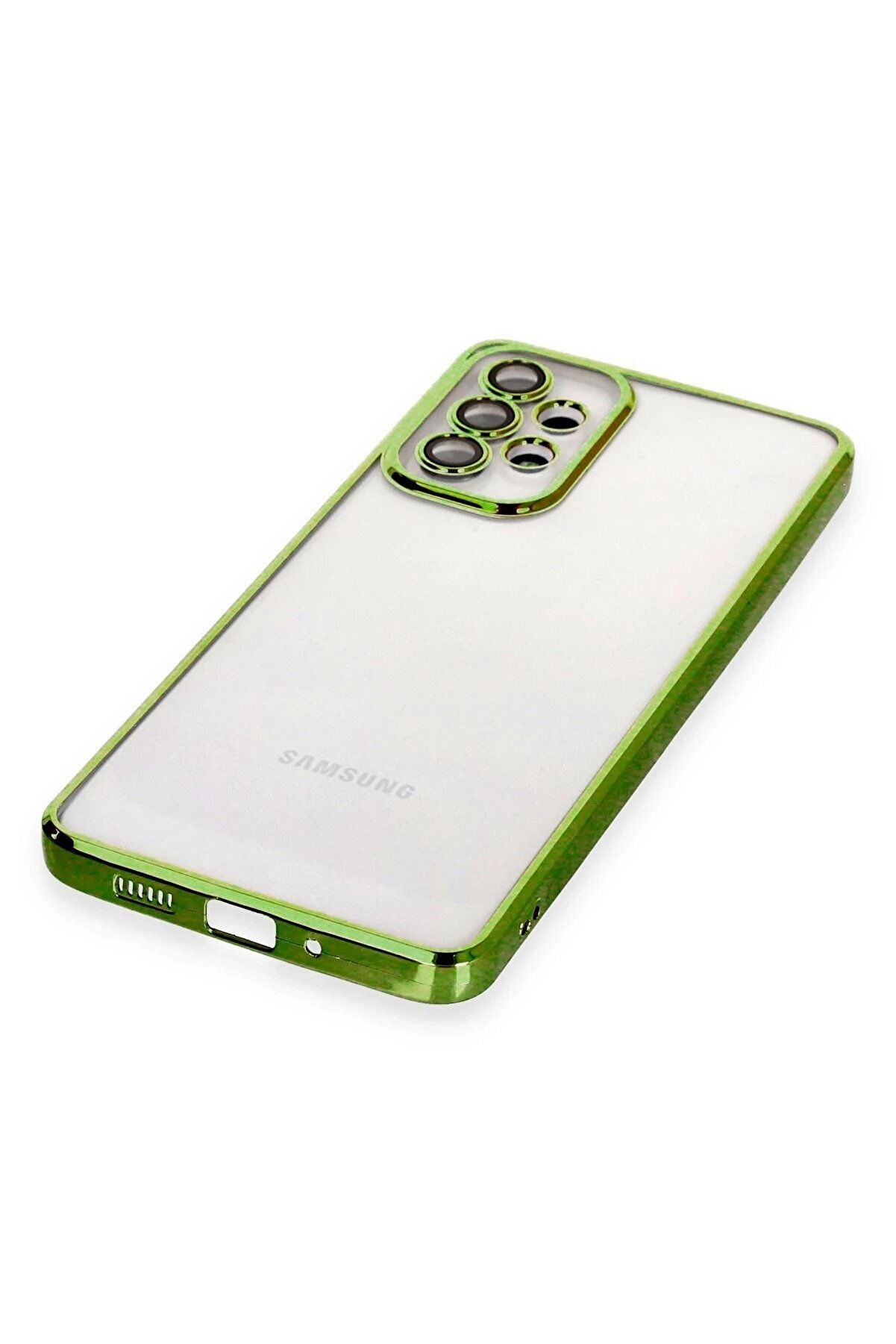Samsung Galaxy A33 5G Kılıf Lensli̇ Si̇li̇kon - Yeşi̇l - Dropx7224-7599