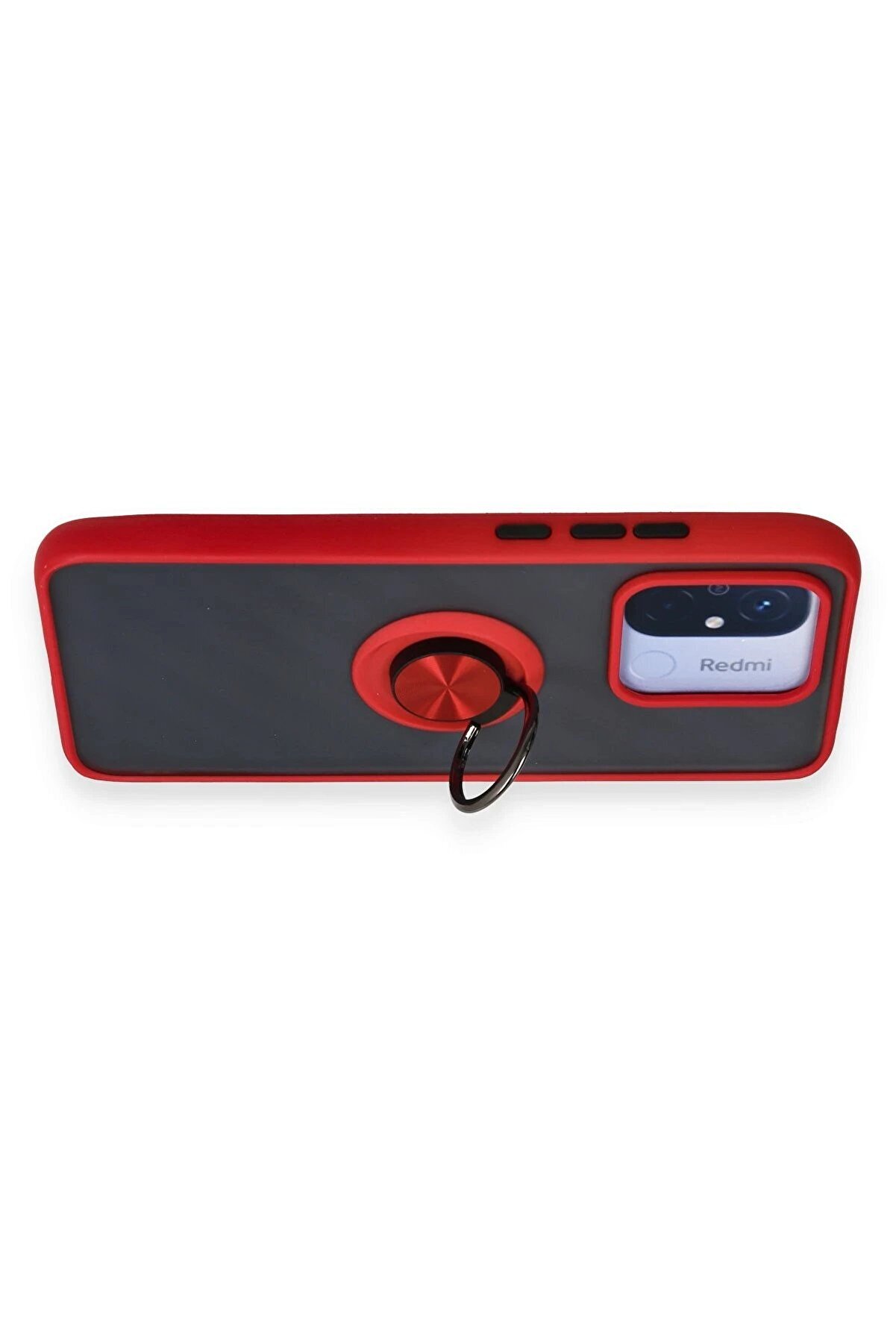 Xi̇aomi̇ Redmi̇ 12C Kılıf Montreal Yüzüklü Si̇li̇kon Kapak - Kırmızı - Dropx6493-9991