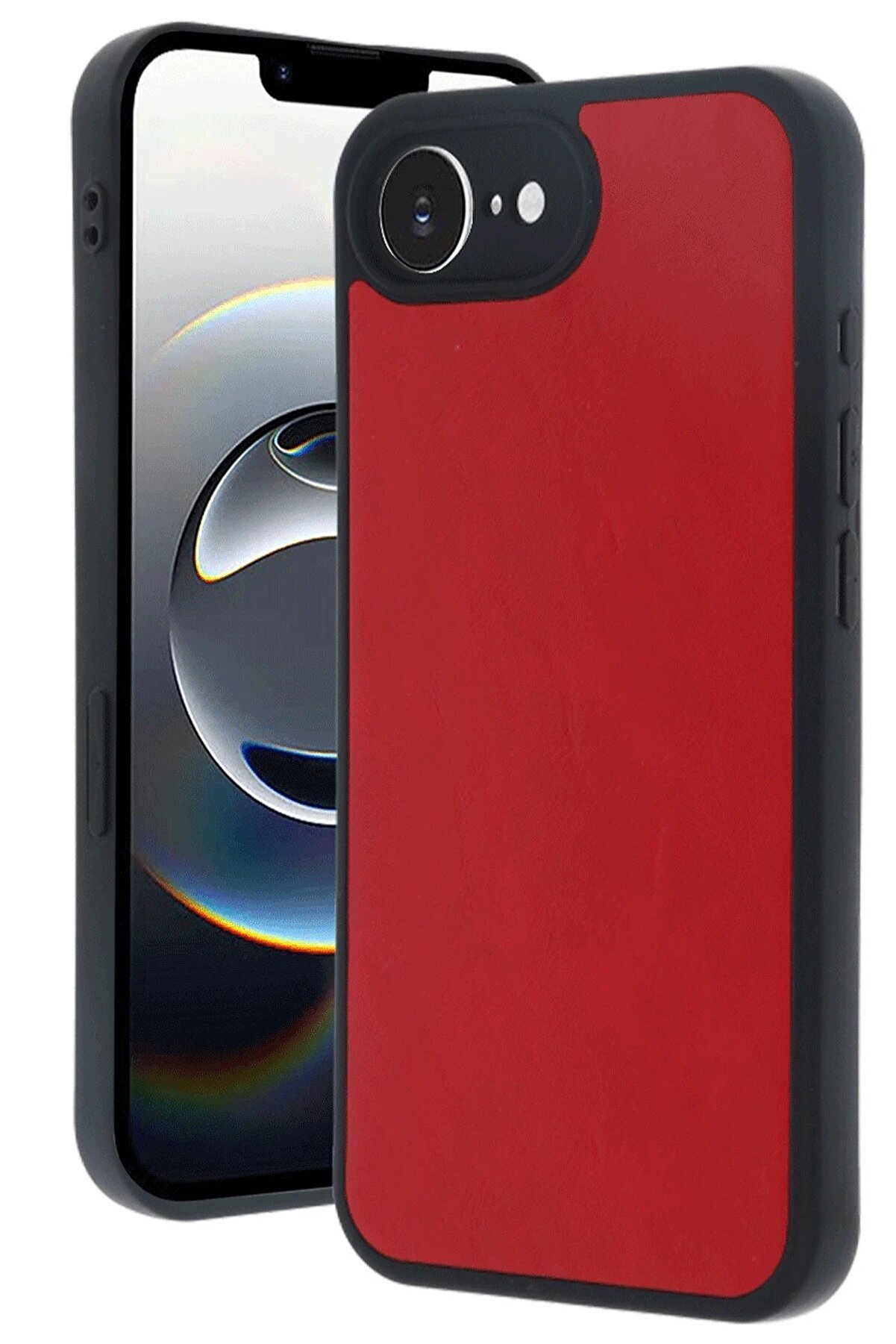 İphone 16E Kılıf Aras Deri̇ Kapak - Kırmızı - Dropx6574-9504