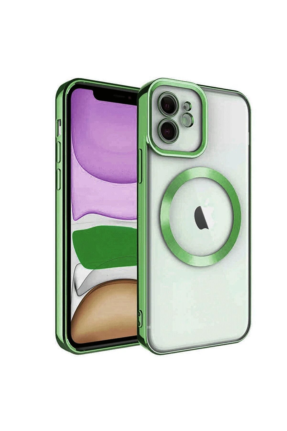 CepteToptan iPhone 11 Kılıf Kross Magneticsafe Kapak - Koyu Yeşil - DROPX3921-2989