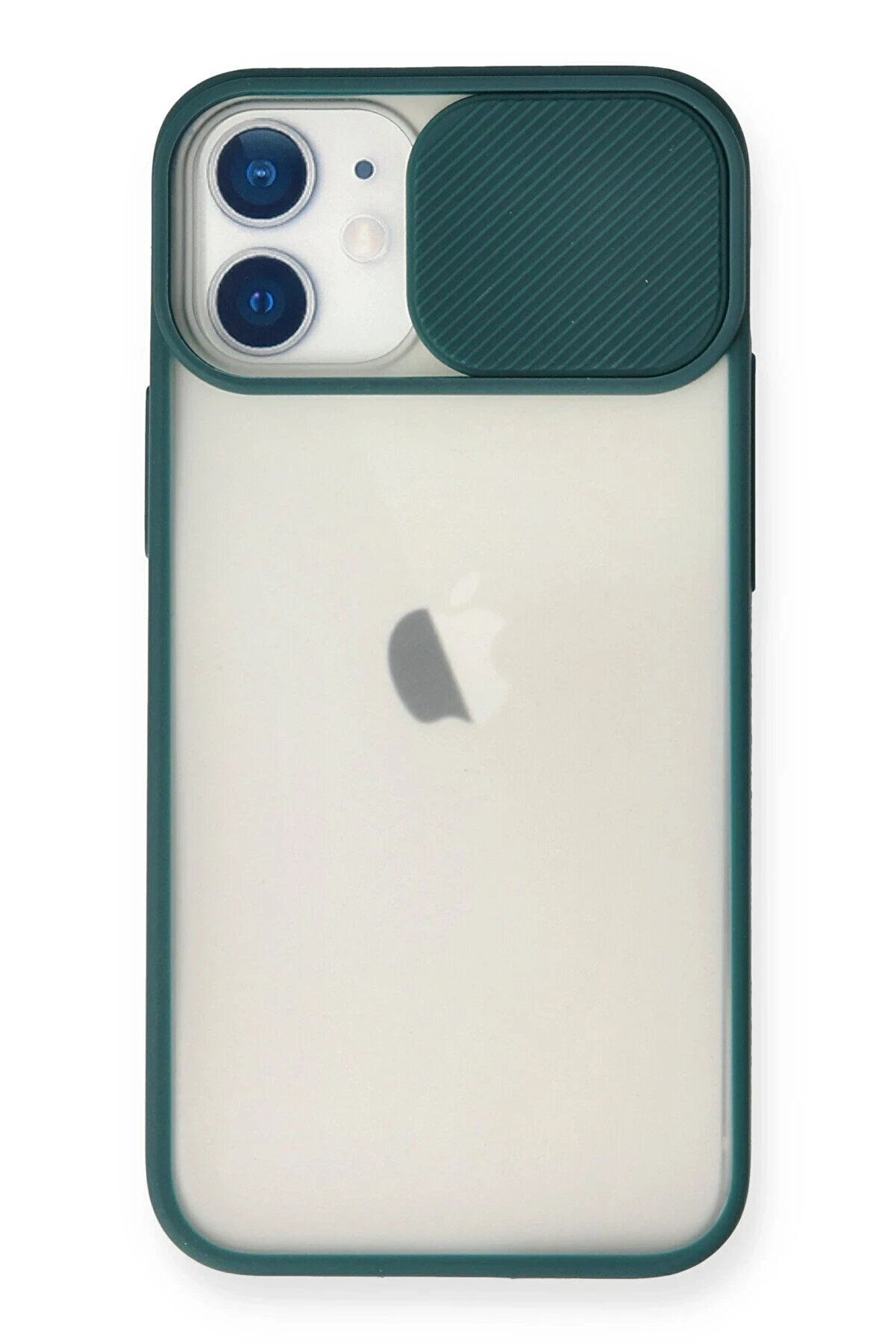 CepteToptan iPhone 11 Kılıf Palm Buzlu Kamera Sürgülü Silikon - Yeşil - DROPX3374-6771