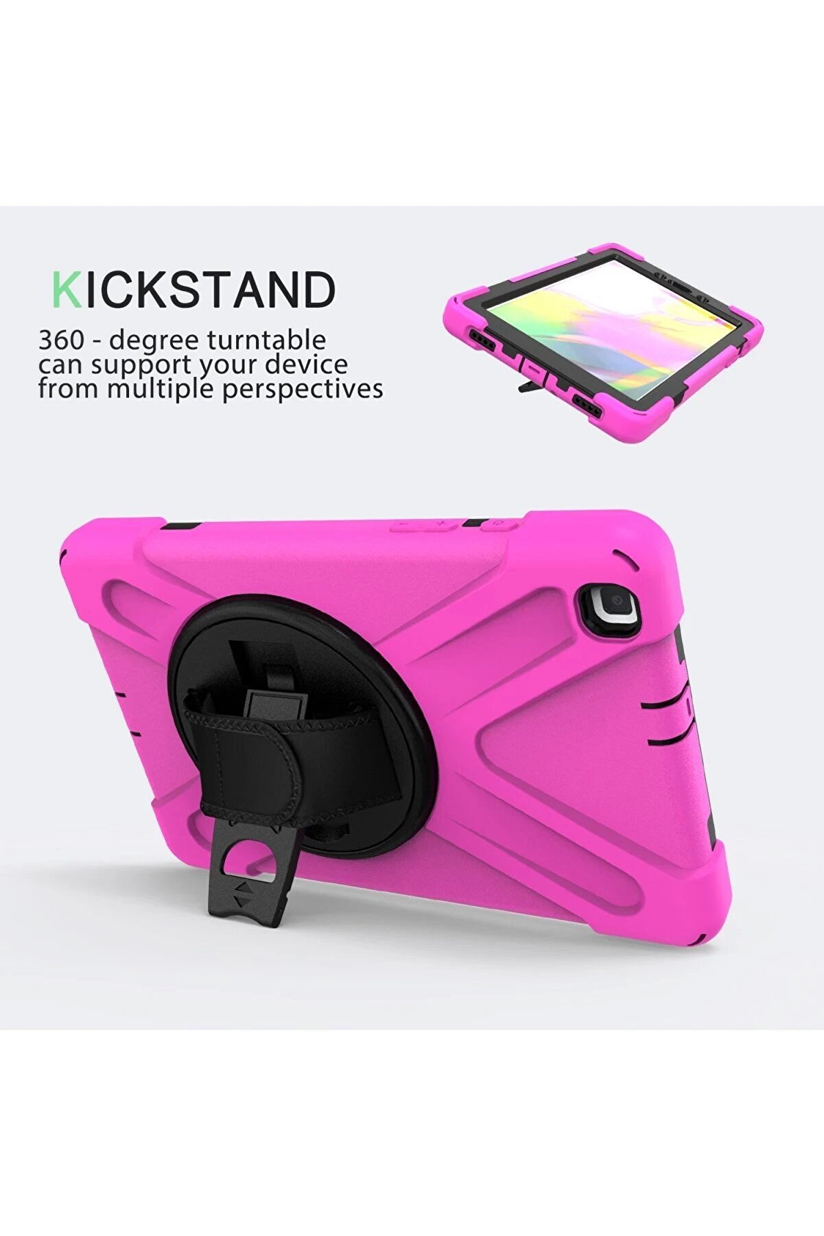 Samsung Galaxy T290 Tab A 8 Kılıf Amazi̇ng Tablet Kapak - Pembe - Dropx3263-6464