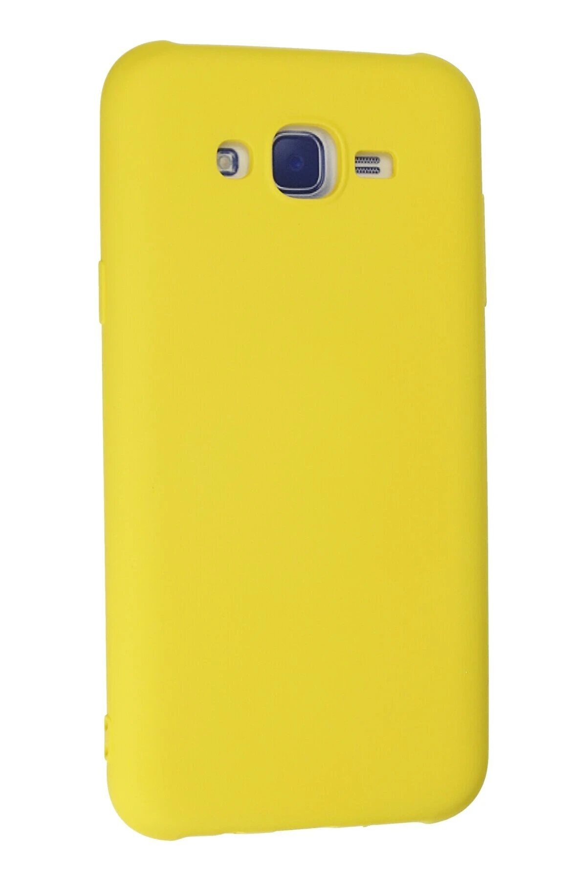 Samsung Galaxy J7 Kılıf Nano İ&ccedil;i̇ Kadi̇fe Si̇li̇kon - Sarı - Dropx6932-1676