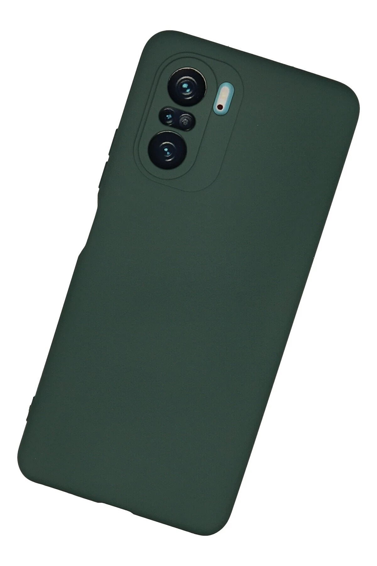 Xi̇aomi̇ Poco F3 Kılıf Nano İçi̇ Kadi̇fe Si̇li̇kon - Koyu Yeşi̇l - Dropx7201-5408