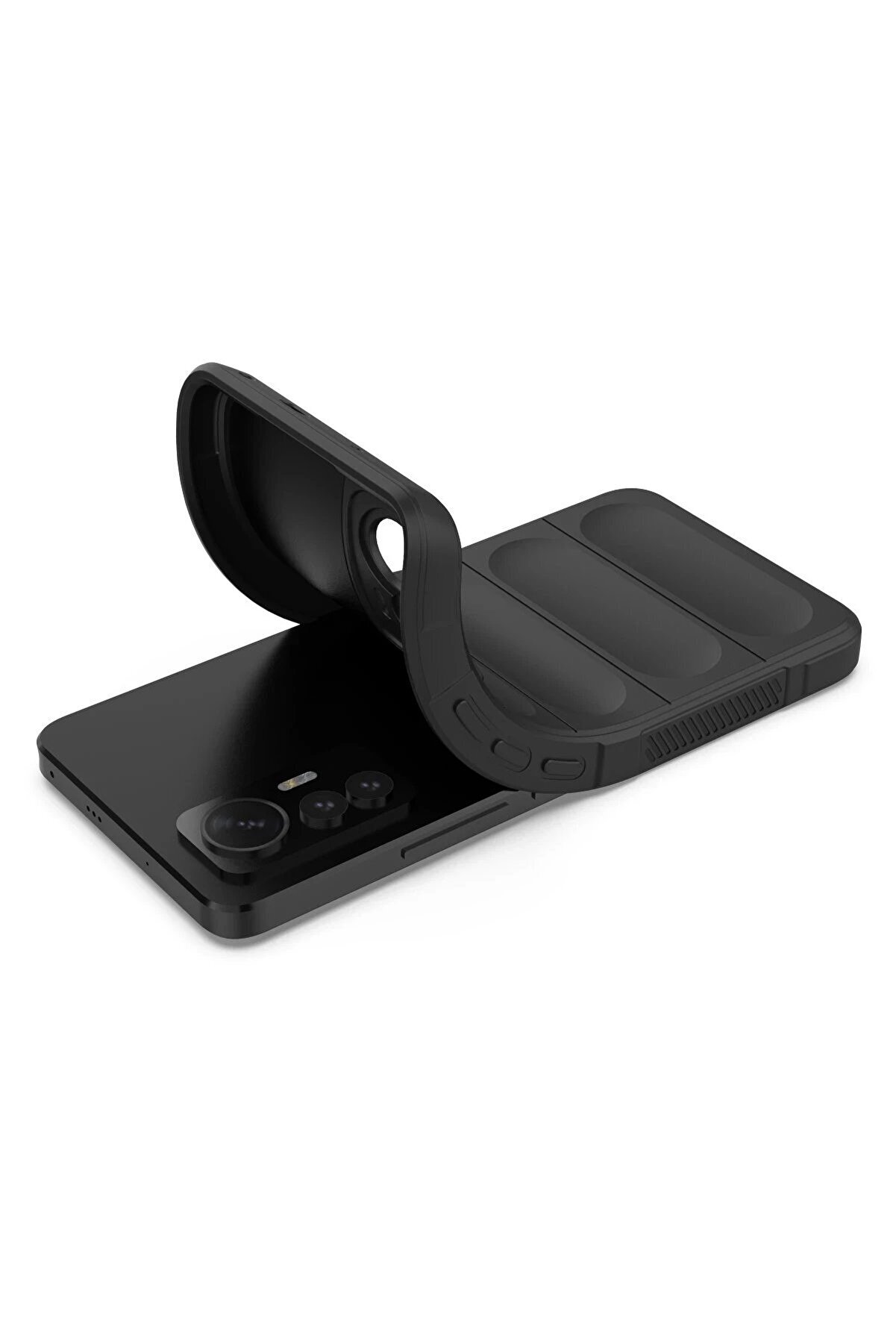 Xi̇aomi̇ Mi̇ 12 Li̇te Kılıf Opti̇mum Si̇li̇kon - Si̇yah - Dropx7774-2806