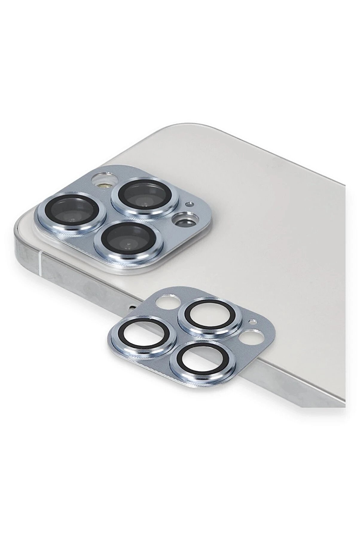 İphone 13 Pro Max Pers Alümi̇nyum Kamera Lens - Si̇erra Blue - Dropx1909-6054