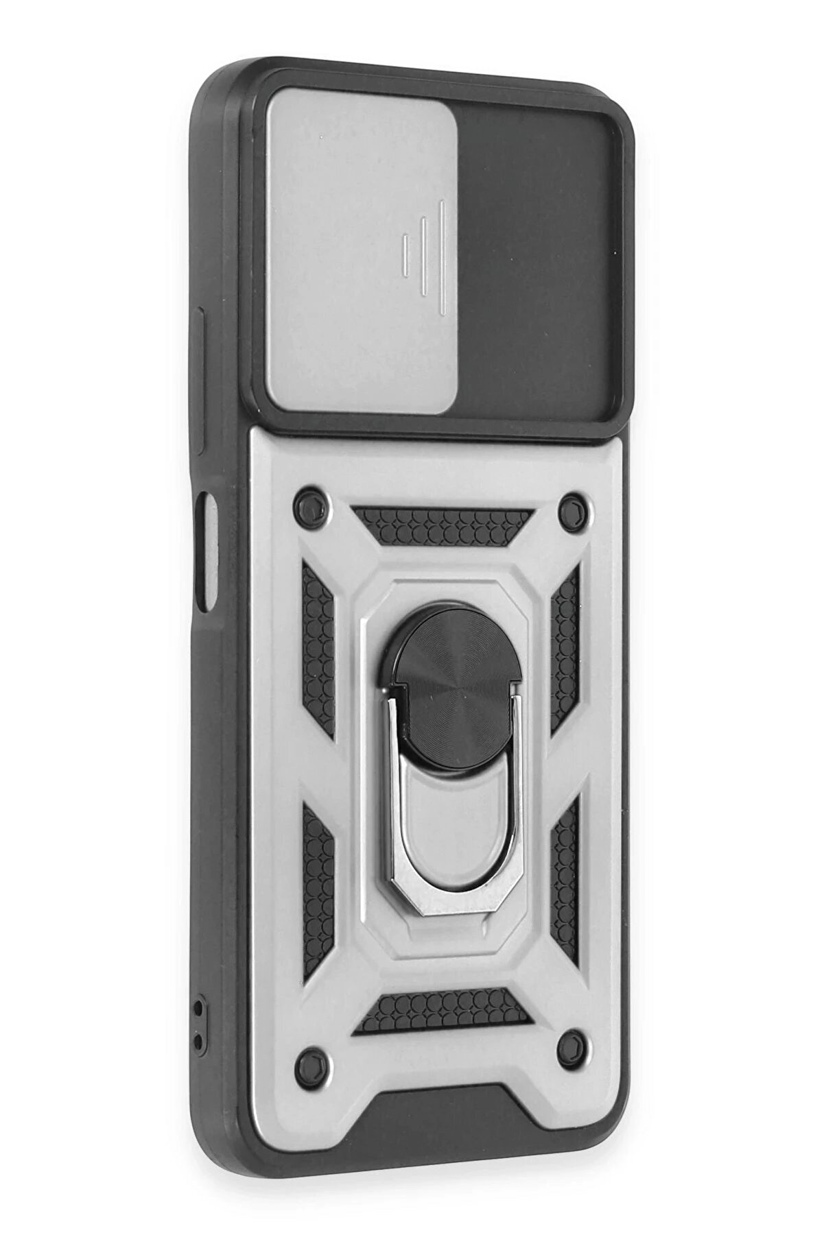 Xi̇aomi̇ Redmi̇ Note 12 5G Kılıf Pars Lens Yüzüklü Si̇li̇kon - Gümüş - Dropx6511-2538