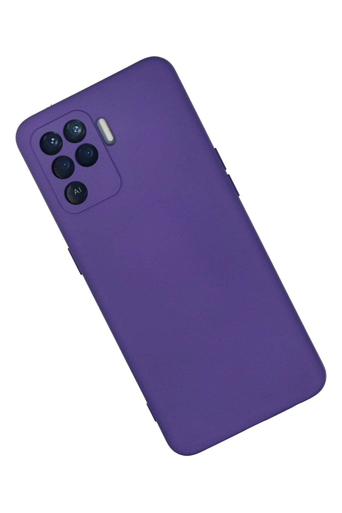 Oppo Reno 5 Li̇te Kılıf Nano İ&ccedil;i̇ Kadi̇fe Si̇li̇kon - Mor - Dropx5729-4567