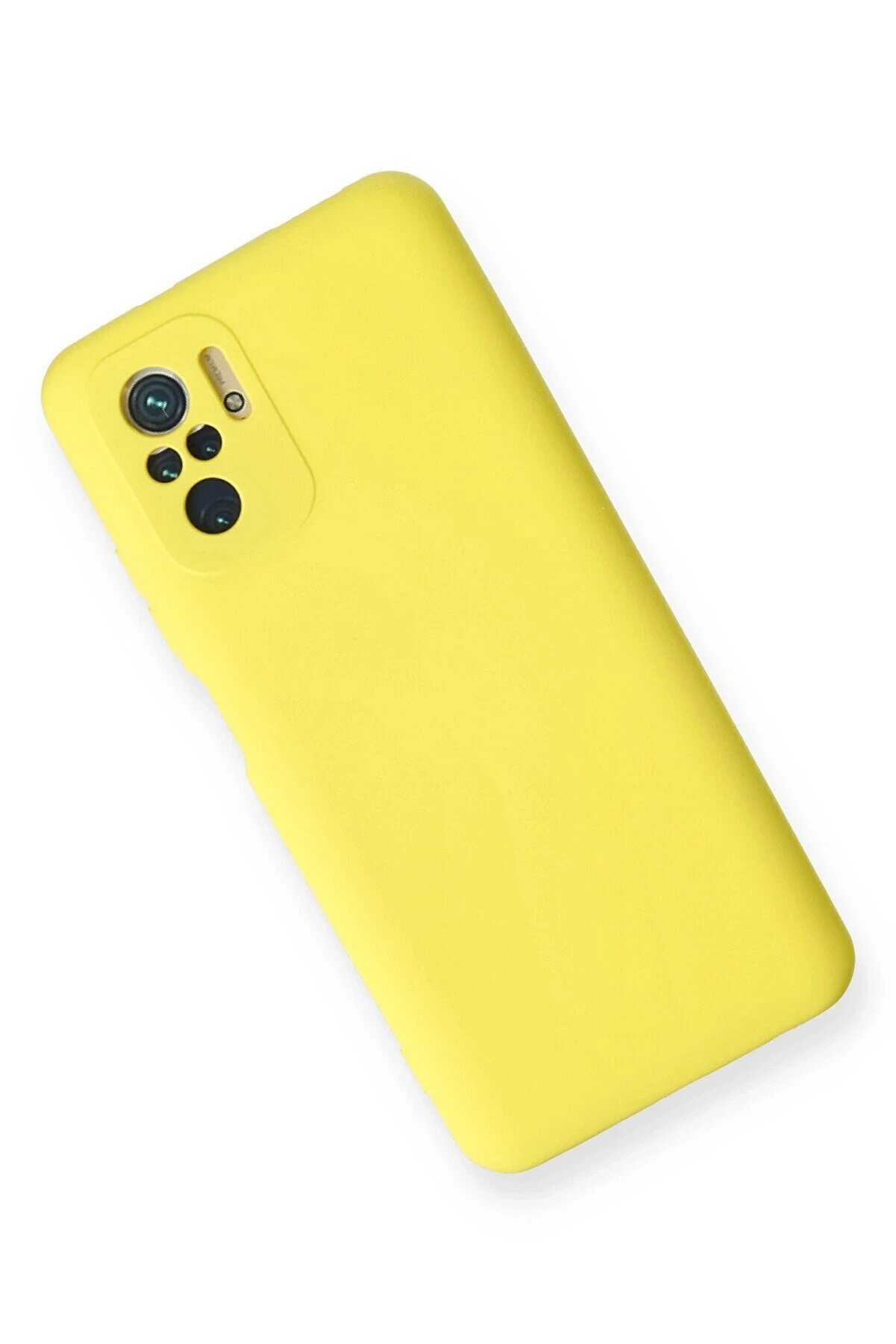 Xi̇aomi̇ Redmi̇ Note 10 Kılıf Nano İ&ccedil;i̇ Kadi̇fe Si̇li̇kon - Sarı - Dropx6291-4578