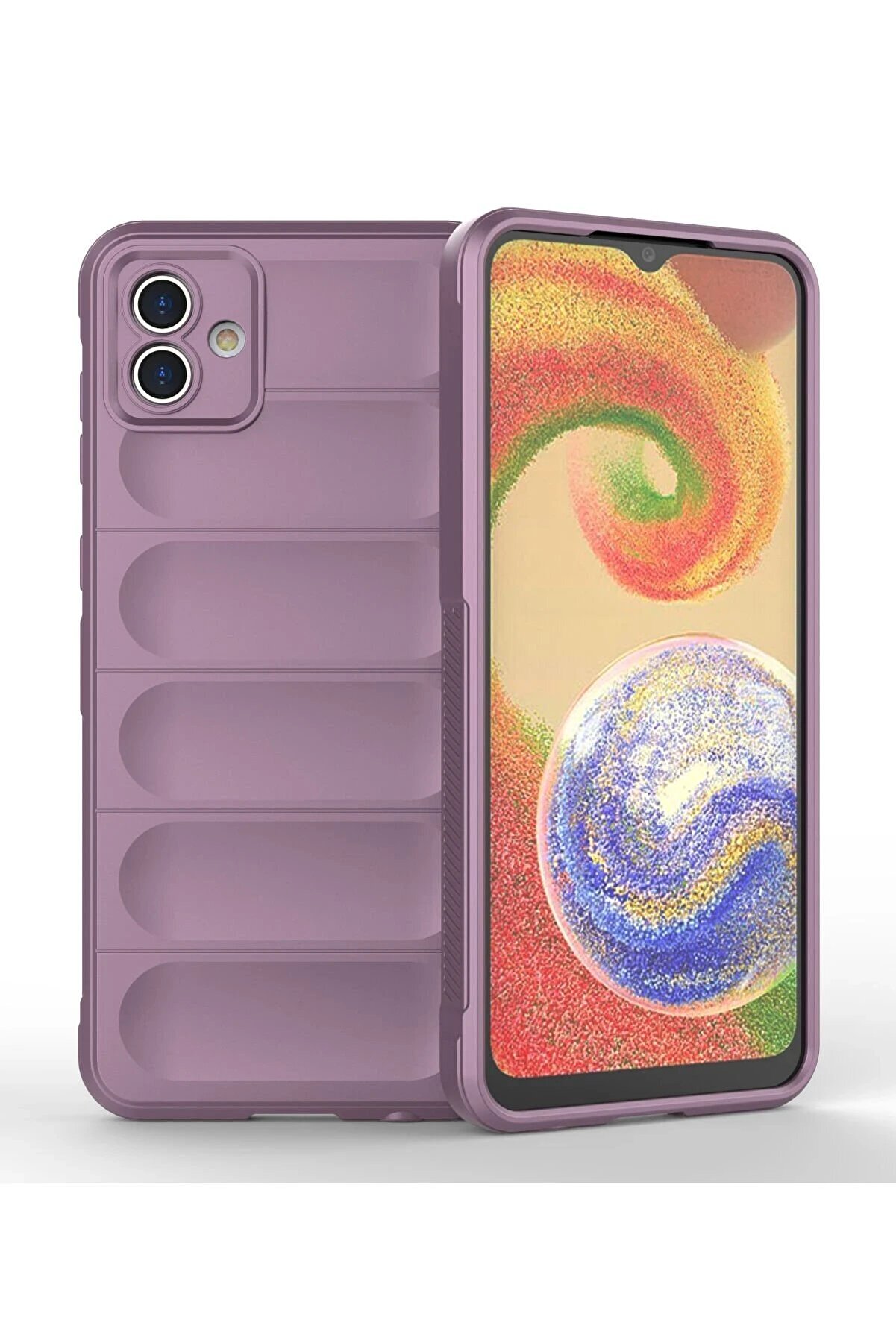 CepteToptan Samsung Galaxy A04 Kılıf Optimum Silikon - Mor - DROPX3405-8898