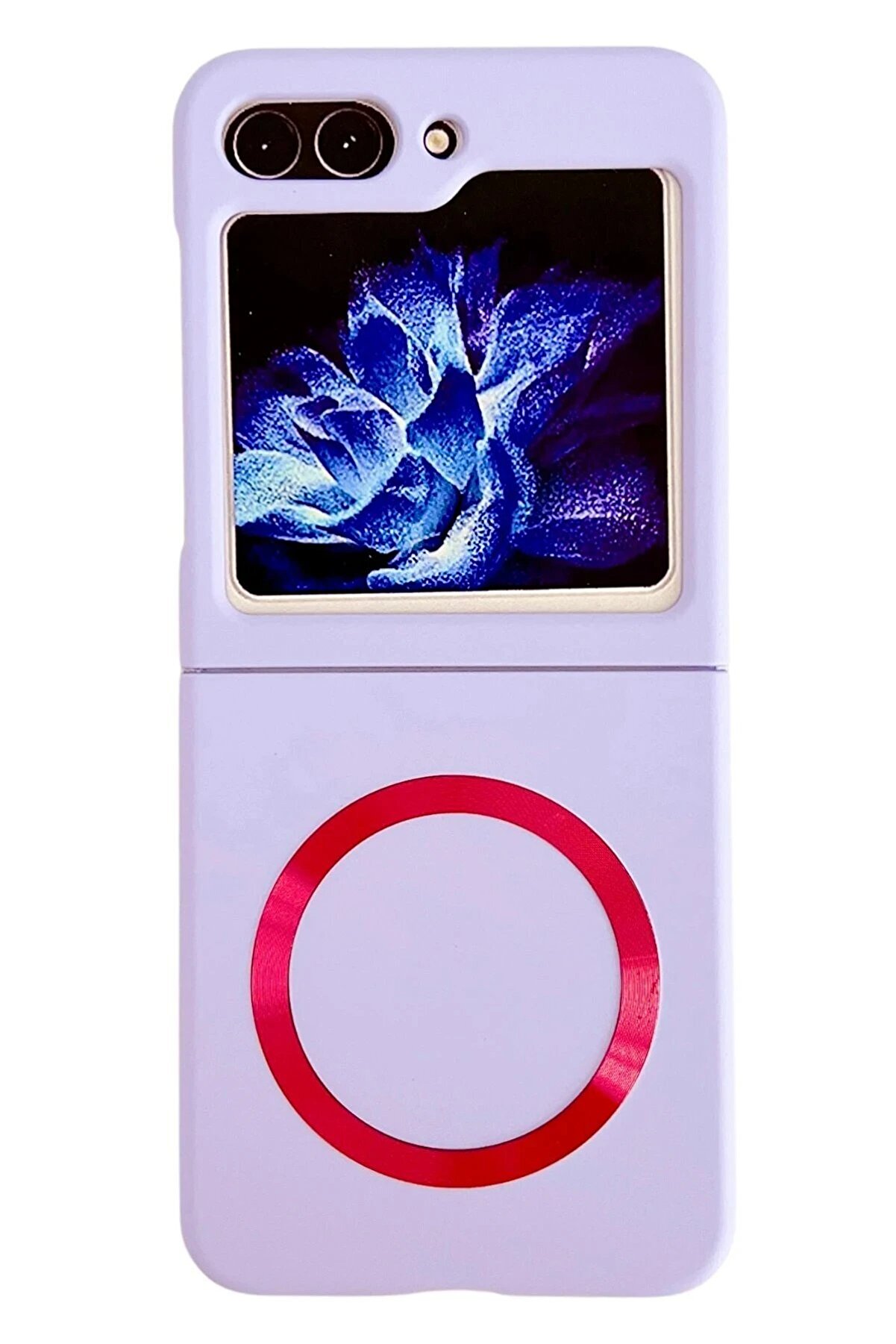 CepteToptan Samsung Galaxy Z Flip 5 Kılıf Mata Fold Kapak - Lila - DROPX7606-4922