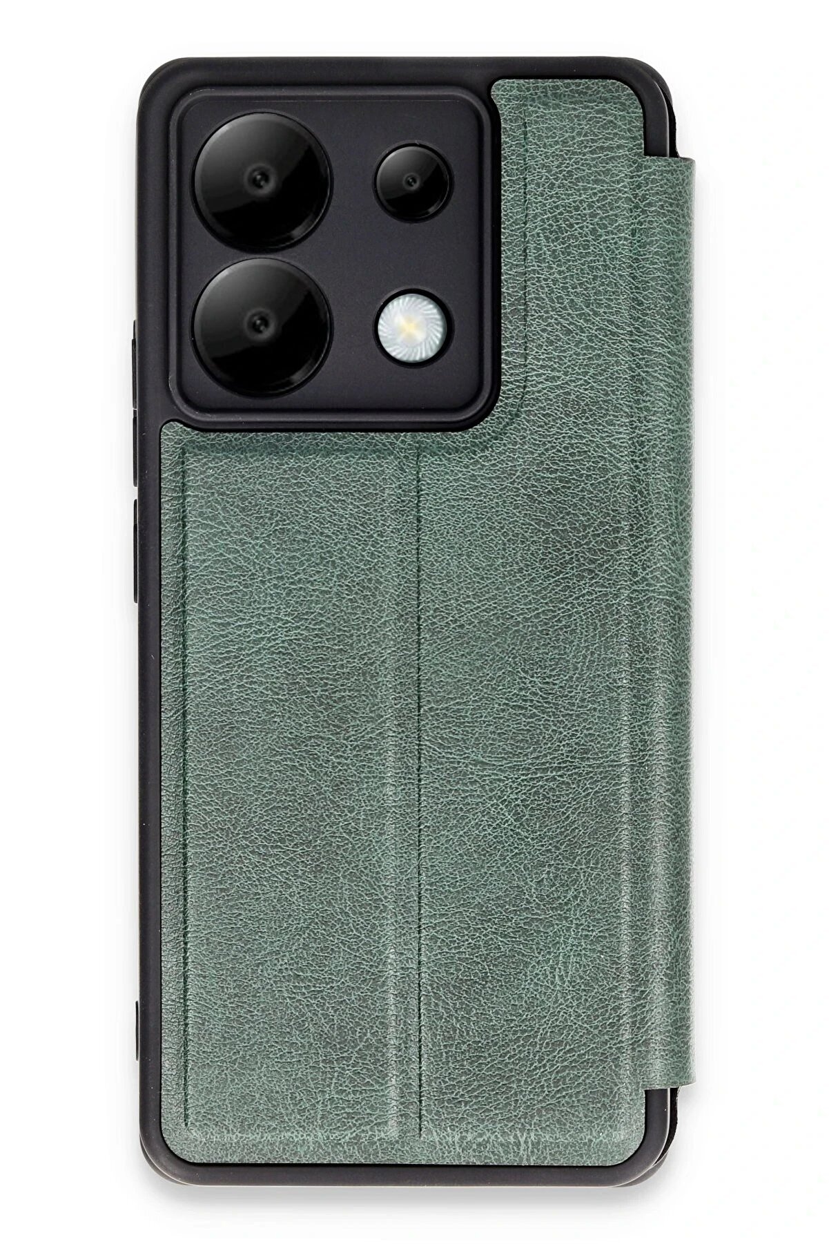 CepteToptan Xiaomi Redmi Note 13 Pro 5G Kılıf Flip Cover - Koyu Yeşil - DROPX6996-6472