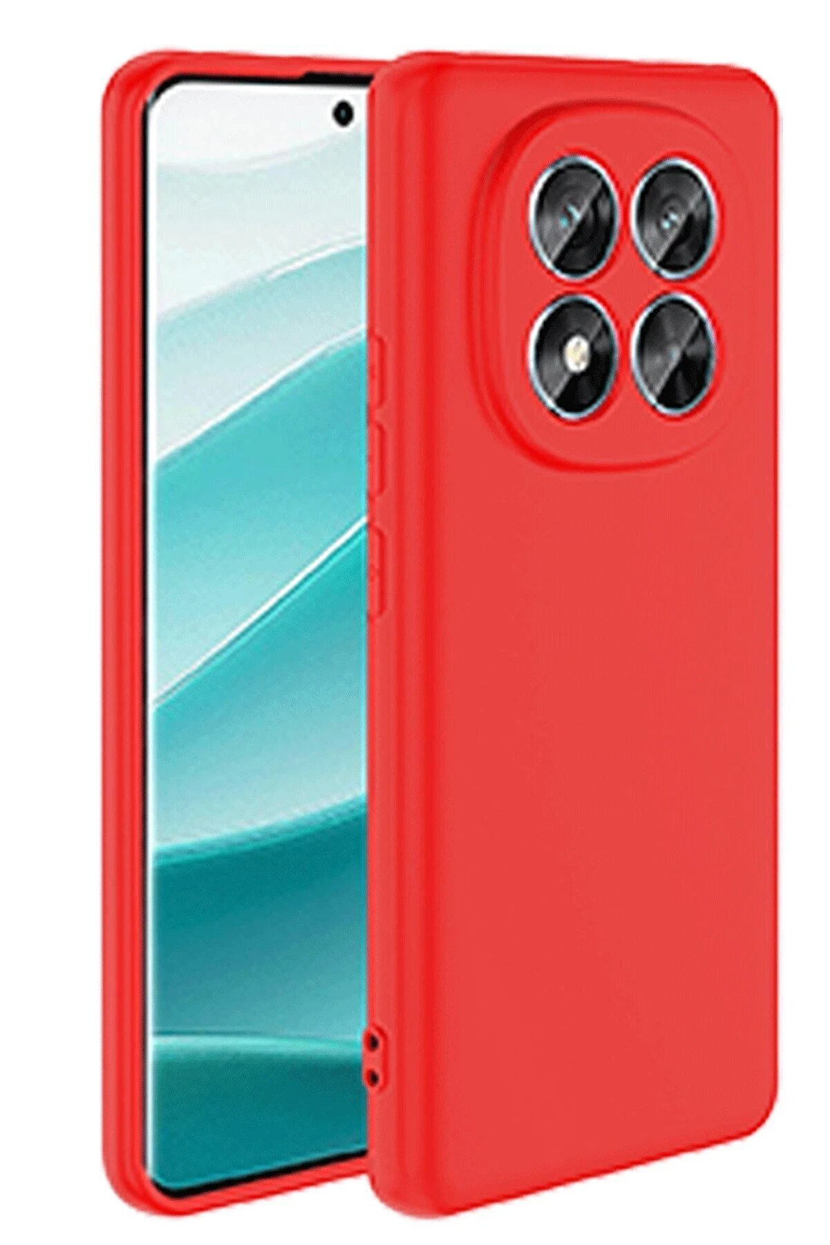 Xi̇aomi̇ Redmi̇ Note 14 Pro 5G Kılıf Nano İçi̇ Kadi̇fe Si̇li̇kon - Kırmızı - Dropx2438-2985