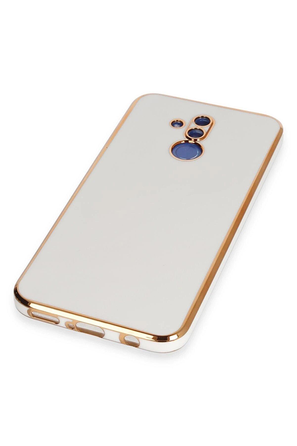 Huawei̇ Mate 20 Li̇te Kılıf Volet Si̇li̇kon - Beyaz - Dropx4041-1942