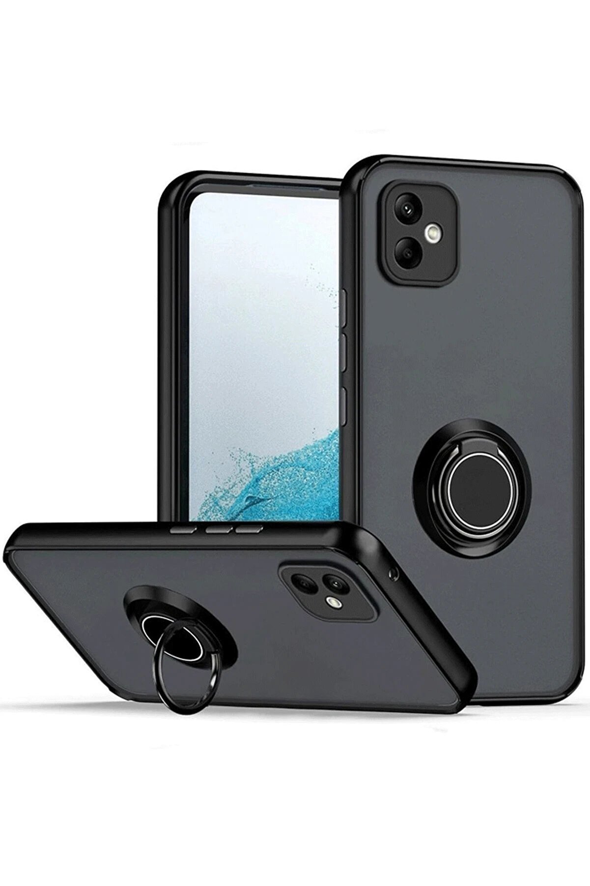 CepteToptan Samsung Galaxy A06 Kılıf Montreal Y&uuml;z&uuml;kl&uuml; Silikon Kapak - Siyah - CPT2808566-1782