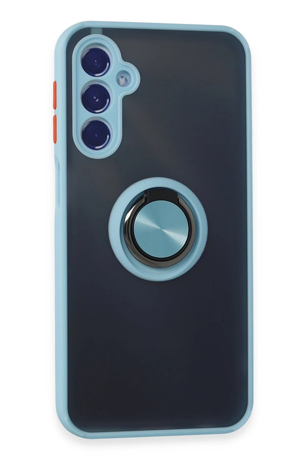 CepteToptan Samsung Galaxy M34 5G Kılıf Montreal Yüzüklü Silikon Kapak - Buz Mavi - DROPX5396-2970