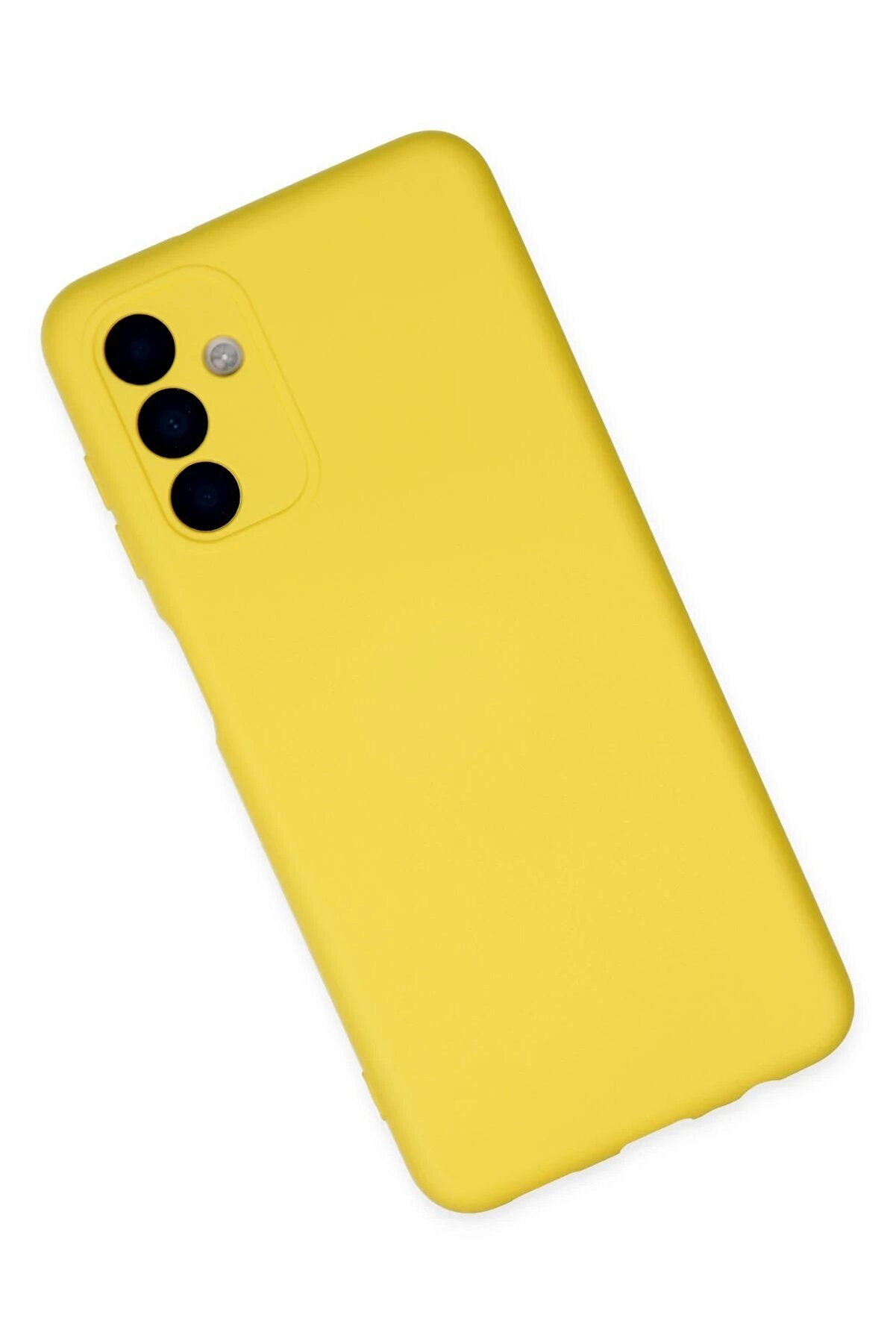 Samsung Galaxy A04S Kılıf Nano İçi̇ Kadi̇fe Si̇li̇kon - Sarı - Dropx4197-8593
