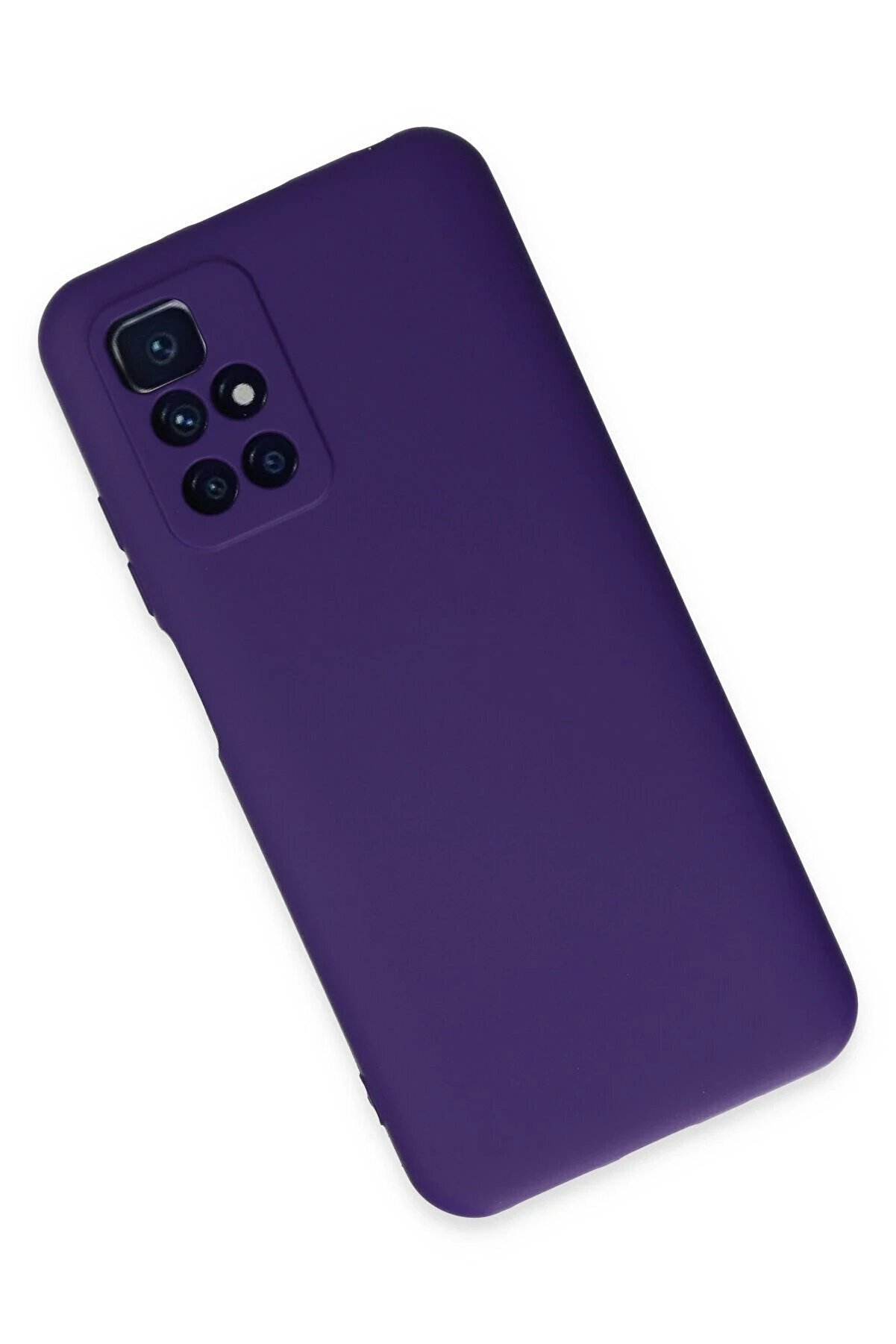 Xi̇aomi̇ Redmi̇ 10 2022 Kılıf Nano İçi̇ Kadi̇fe Si̇li̇kon - Mor - Dropx9477-8633