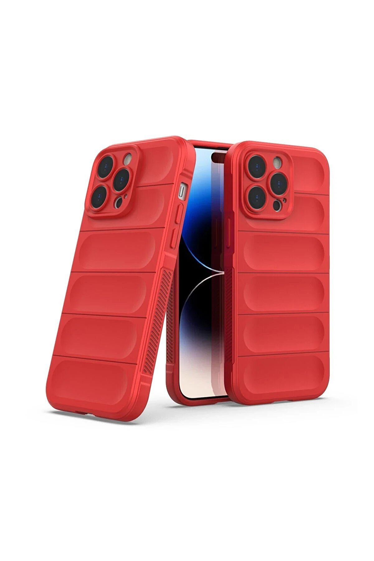 İphone 15 Pro Kılıf Opti̇mum Si̇li̇kon - Kırmızı - Dropx4699-9937