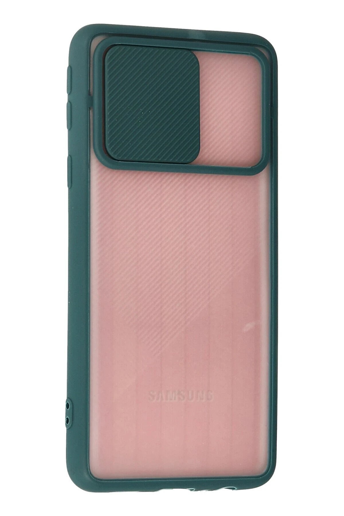 Samsung Galaxy A01 Core Kılıf Palm Buzlu Kamera Sürgülü Si̇li̇kon - Yeşi̇l - Dropx5480-5727