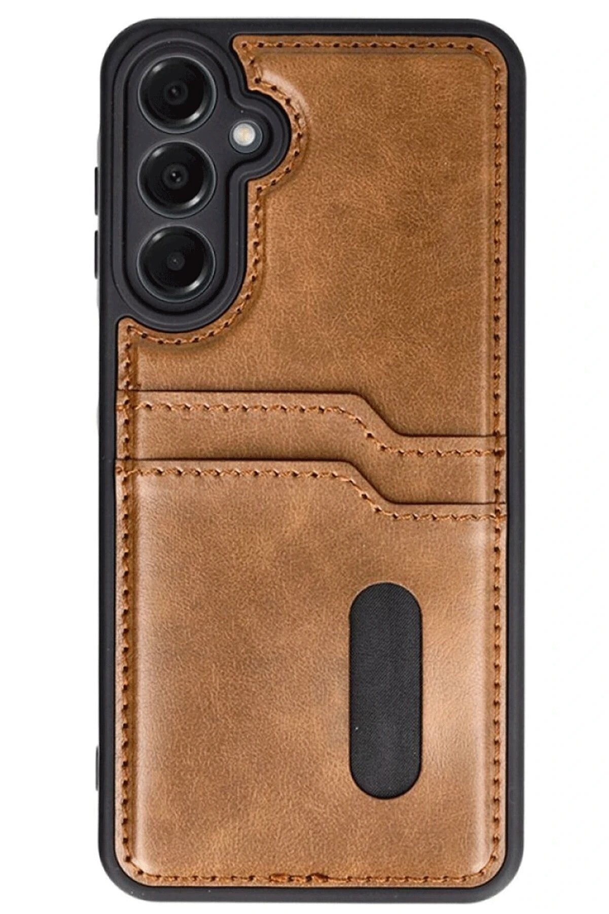 Samsung Galaxy A16 5G Kılıf Sara Kartvi̇zi̇tli̇ Deri̇ Kılıf - Taba - Dropx4591-4677