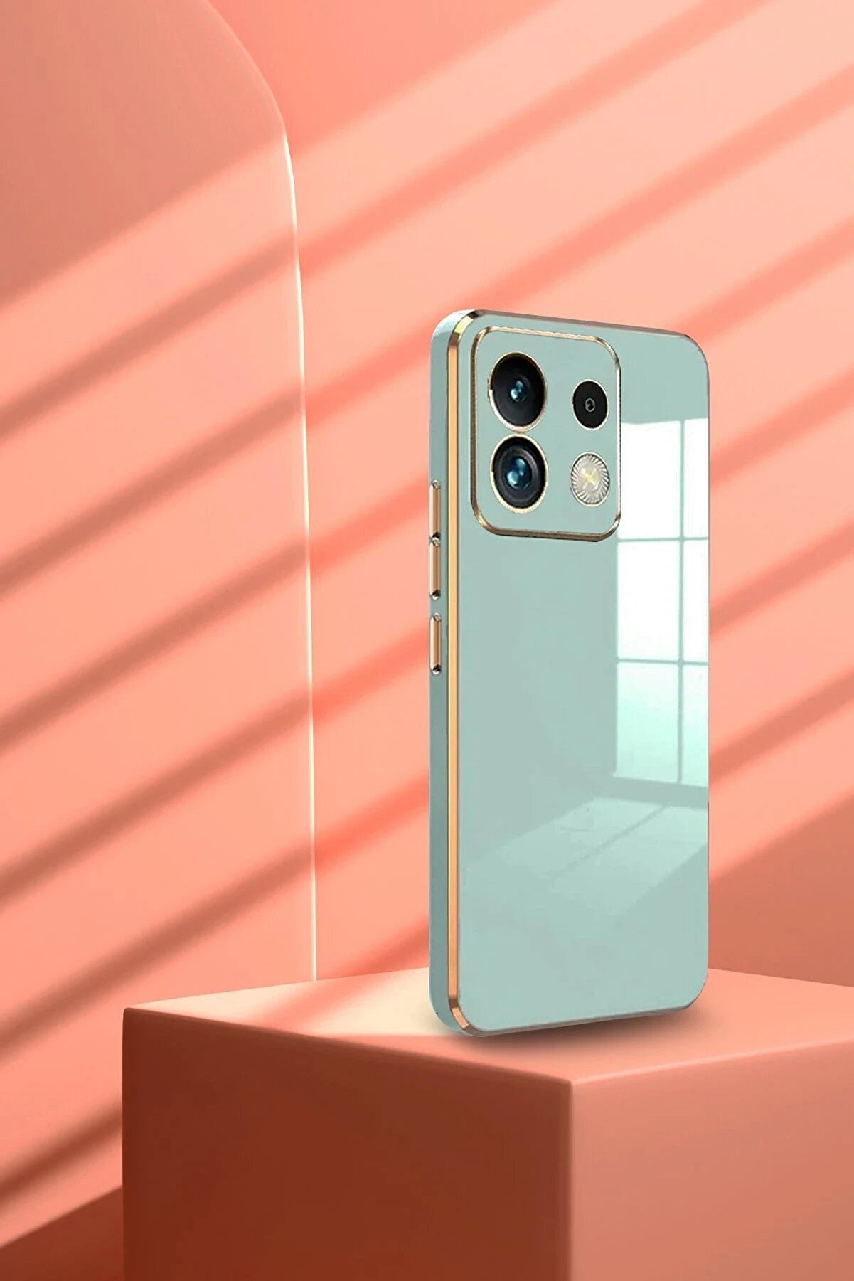 Xi̇aomi̇ Poco M6 Pro 4G Kılıf Volet Si̇li̇kon - Mavi̇ - Dropx6892-1847