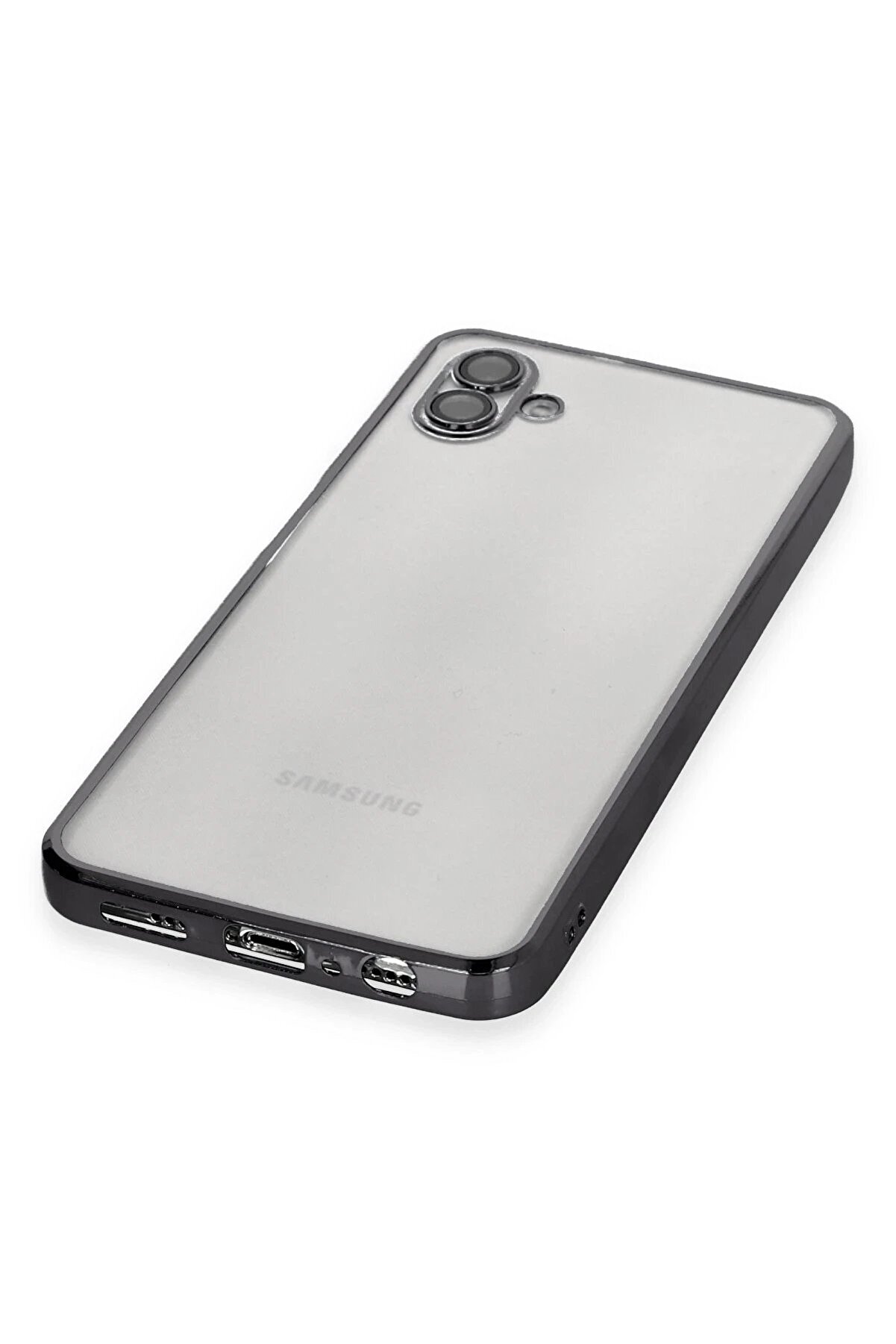 Samsung Galaxy A04 Kılıf Lensli̇ Si̇li̇kon - Si̇yah - Dropx1406-5404