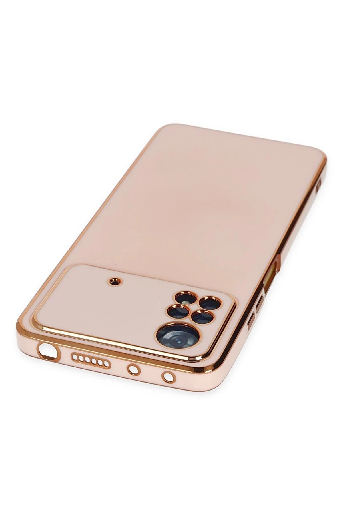 Xi̇aomi̇ Poco X4 Pro 5G Kılıf Volet Si̇li̇kon - Pembe - Dropx2472-1678