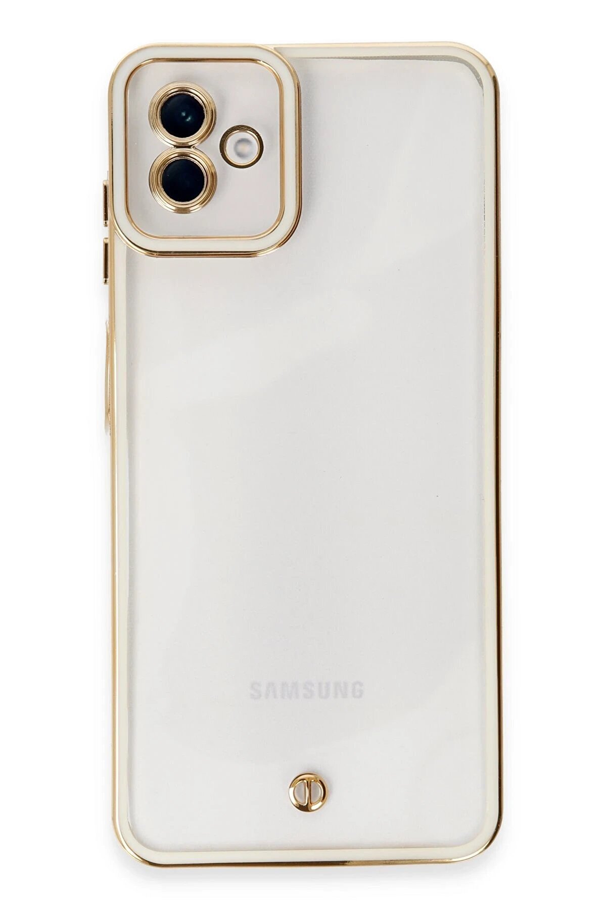 Samsung Galaxy A04 Kılıf Li̇va Lens Si̇li̇kon - Beyaz - Dropx8515-9035