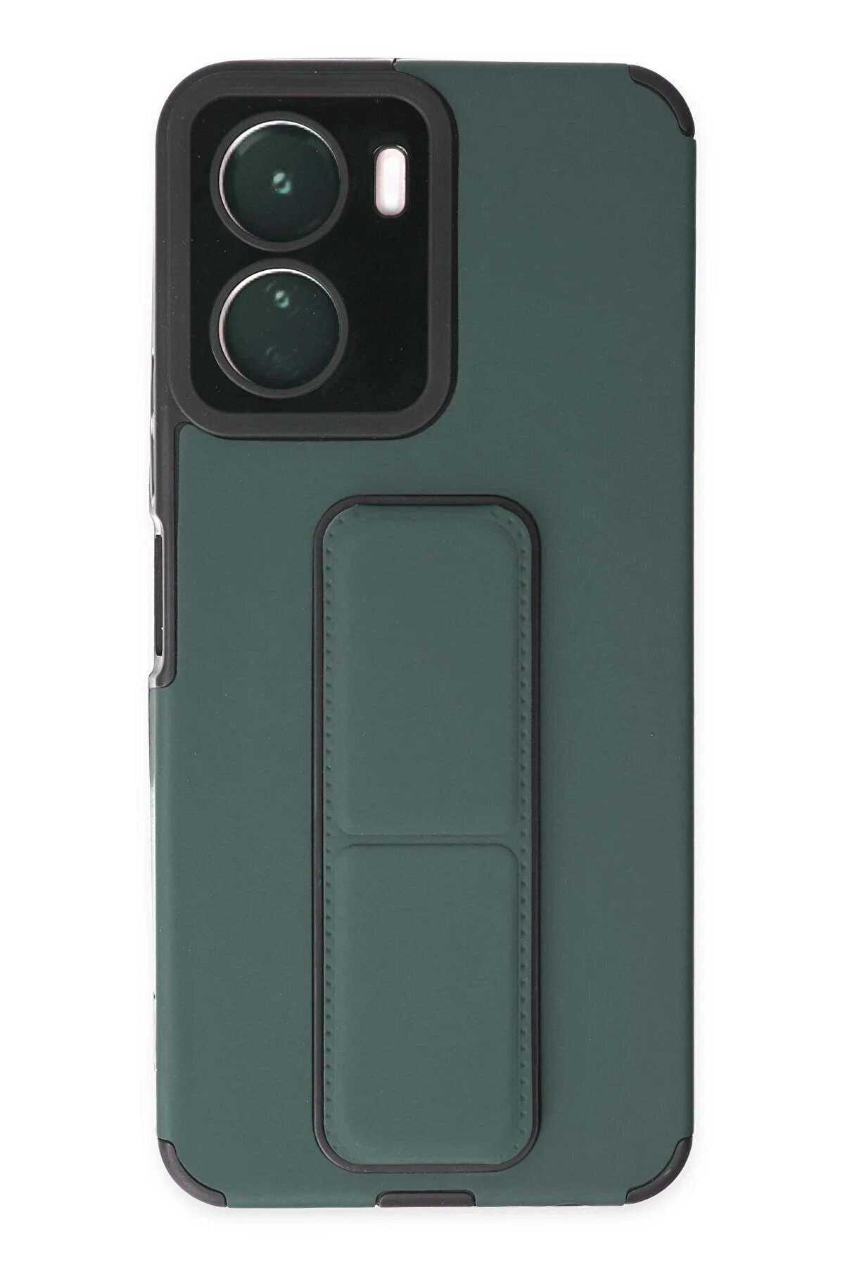 CepteToptan Vivo Y16 Kılıf Mega Standlı Silikon - Yeşil - DROPX2939-1619