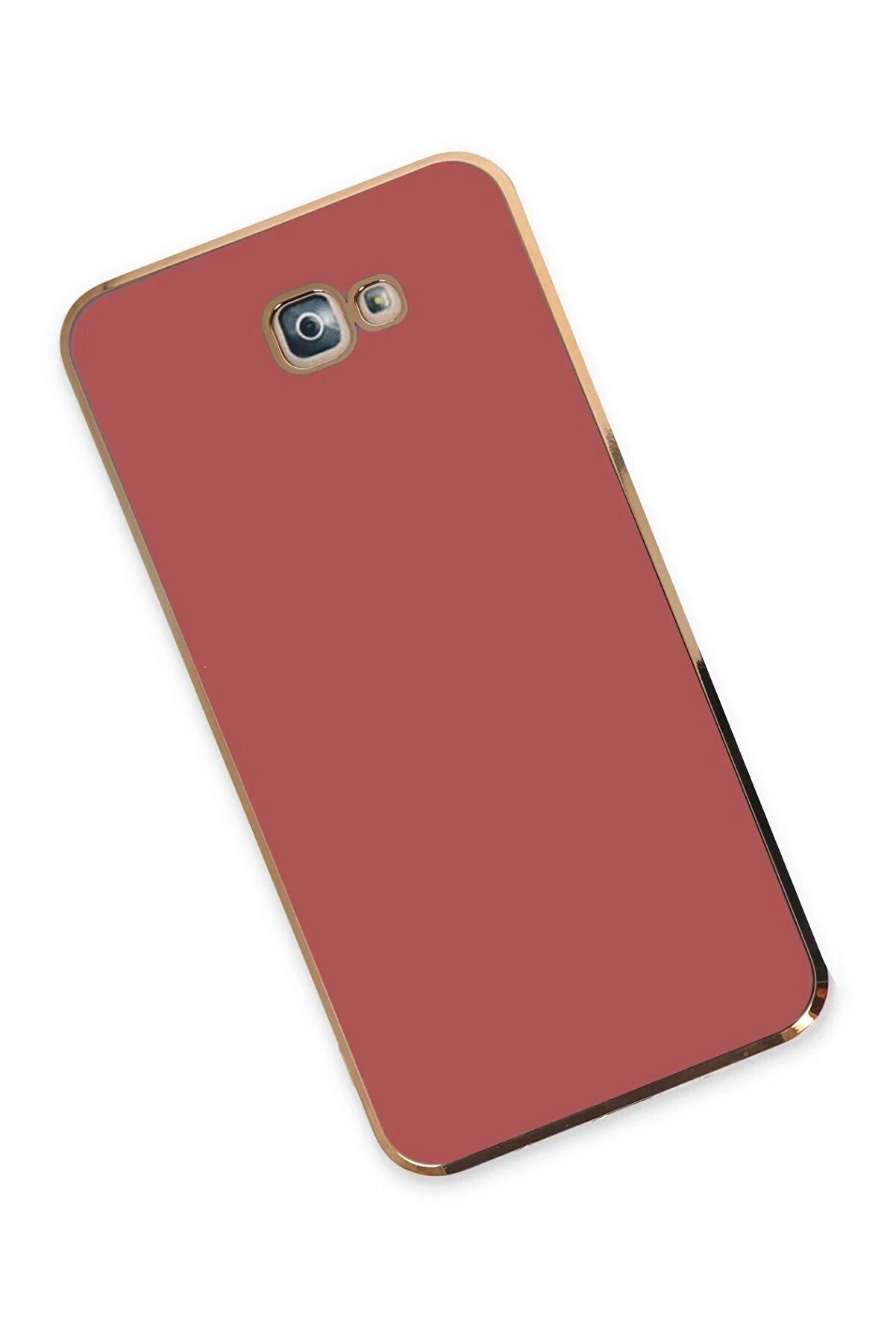 Samsung Galaxy J7 Pri̇me Kılıf Volet Si̇li̇kon - Kırmızı - Dropx2754-1066