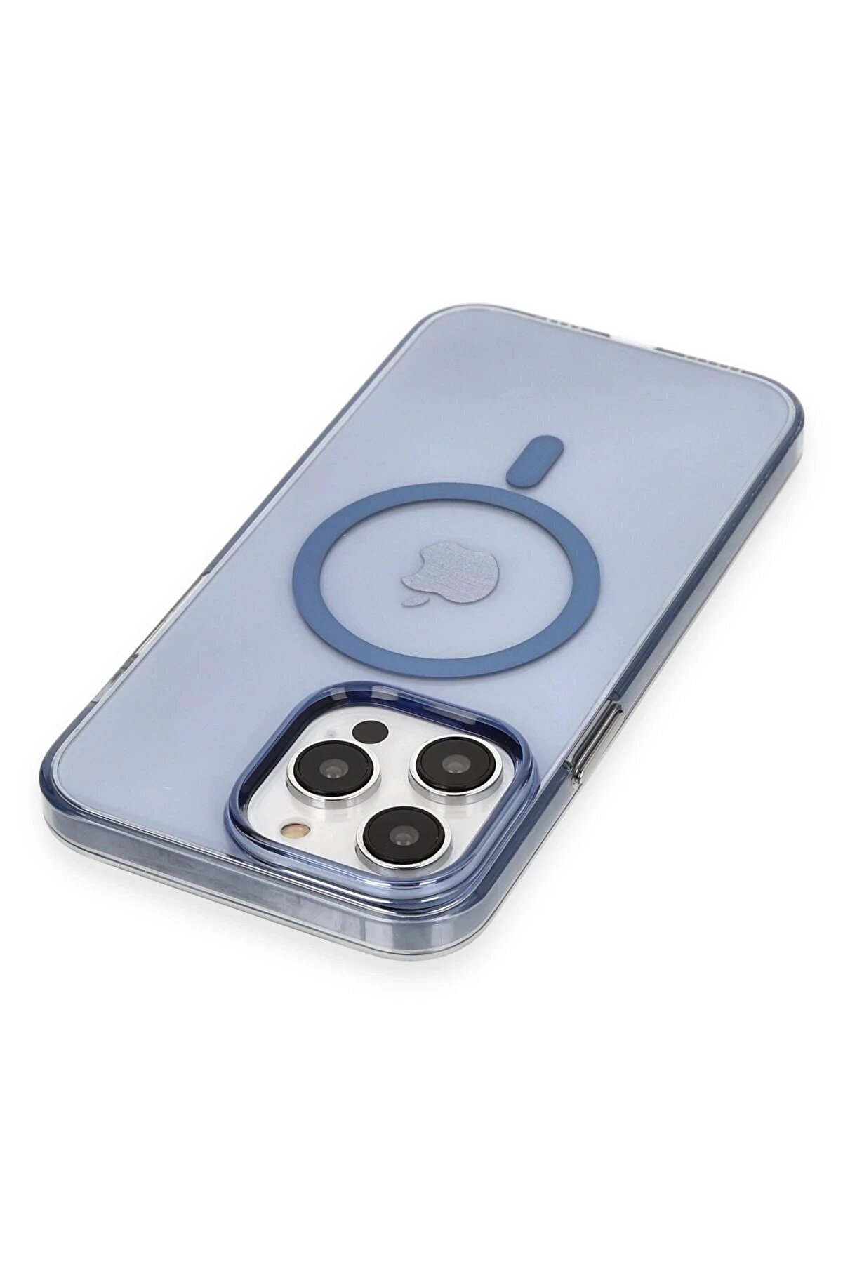 İphone 13 Pro Max Kılıf Tron Şeffaf Magsafe Kapak - Mavi̇ - Dropx4313-4200
