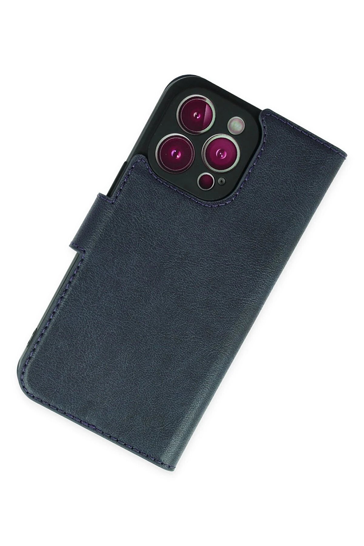 İphone 14 Pro Max Kılıf Trend S Plus Kapaklı Kılıf - Laci̇vert - Dropx8561-2385