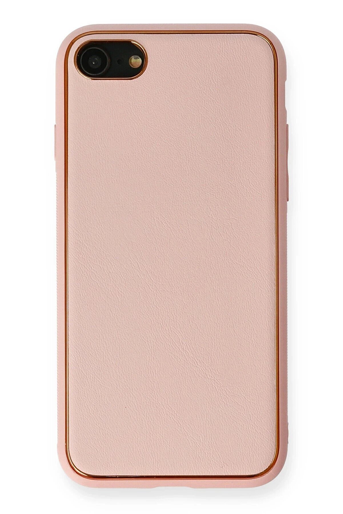 CepteToptan iPhone 7 Kılıf Coco Deri Silikon Kapak - Pembe - DROPX5625-7210