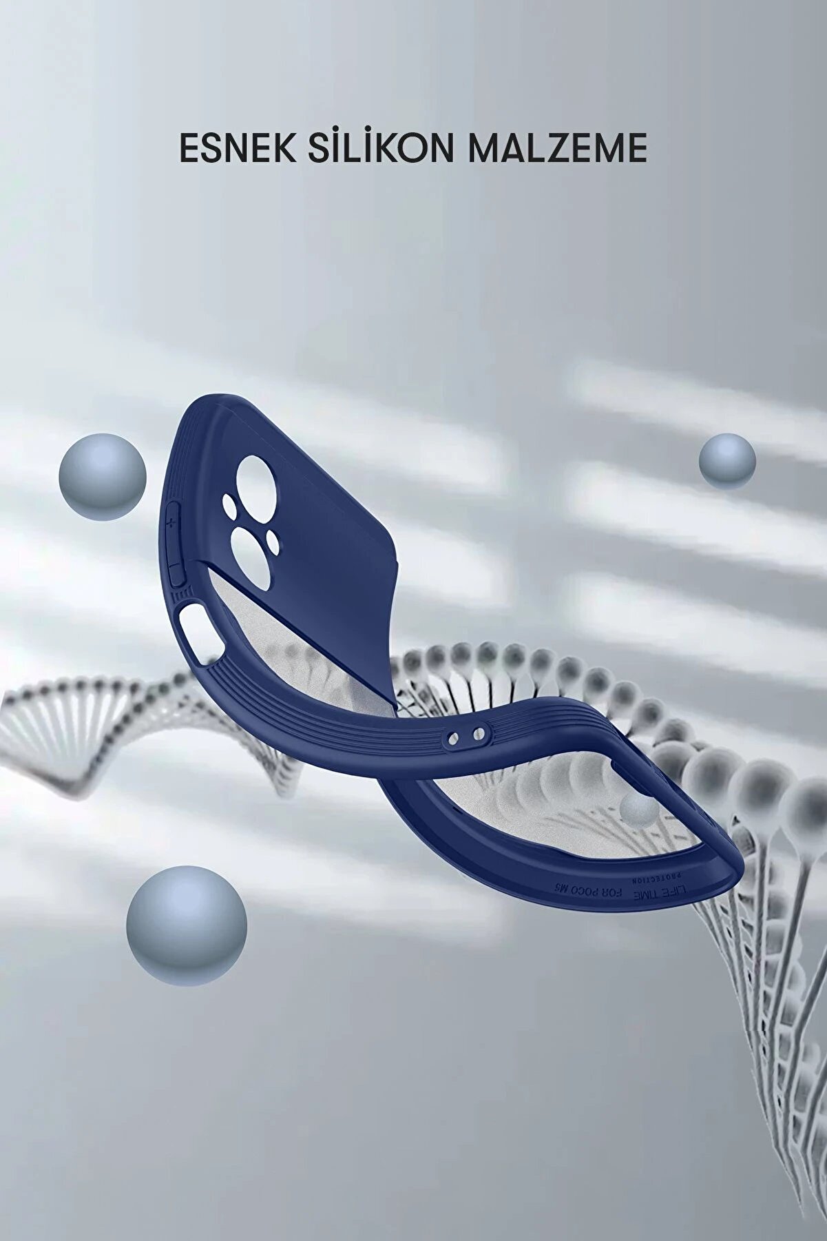 Xi̇aomi̇ Poco M5 Kılıf Plati̇n Si̇li̇kon - Si̇yah - Dropx8375-5117