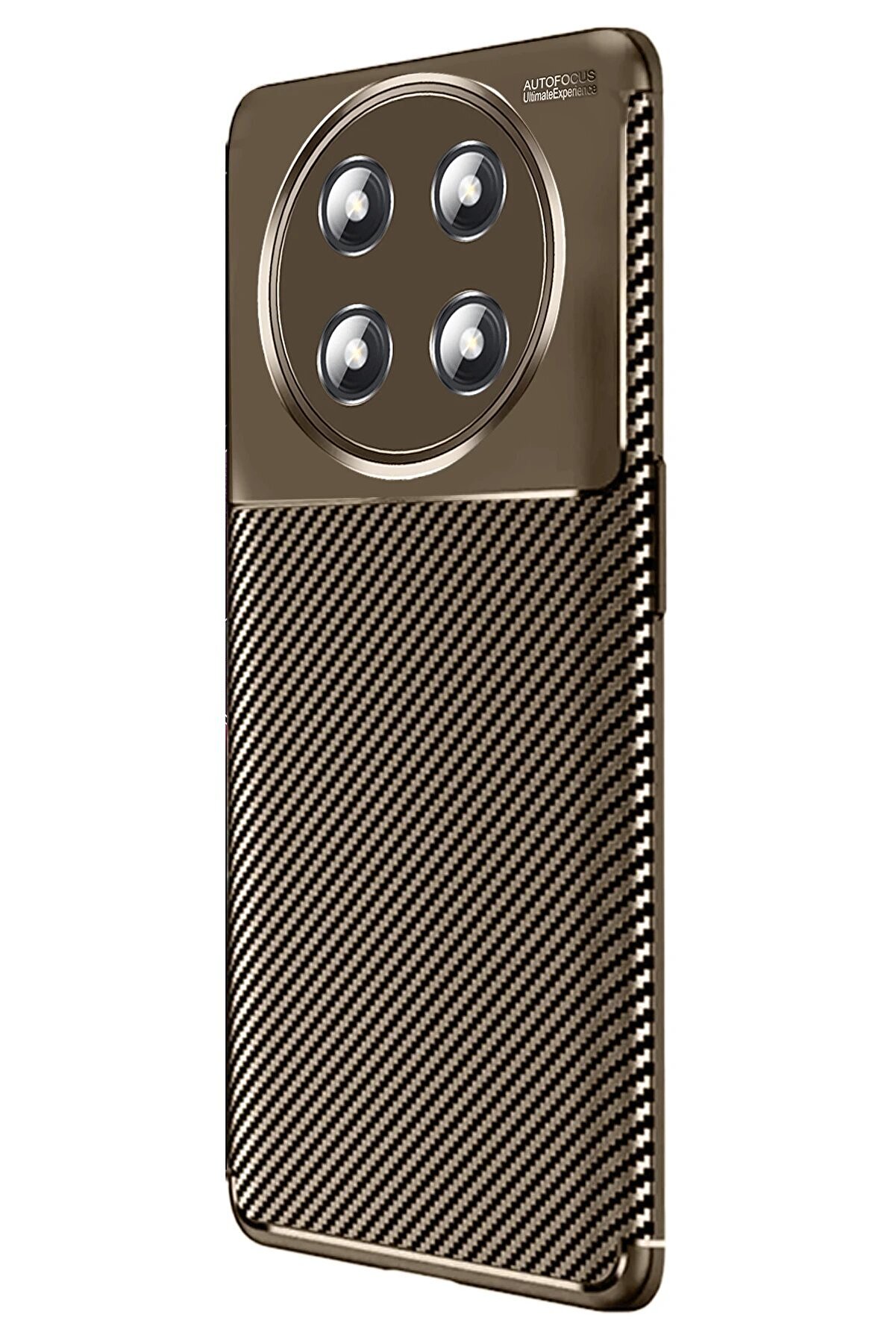 Honor Magi̇c 7 Li̇te Kılıf Auto Focus Karbon Kapak - Kahverengi̇ - Dropx6721-4826